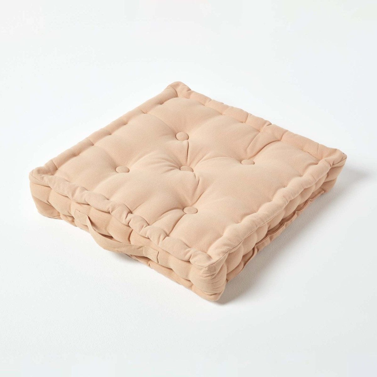 Homescapes Bodenkissen Sitzkissen unifarben beige 40 günstig online kaufen