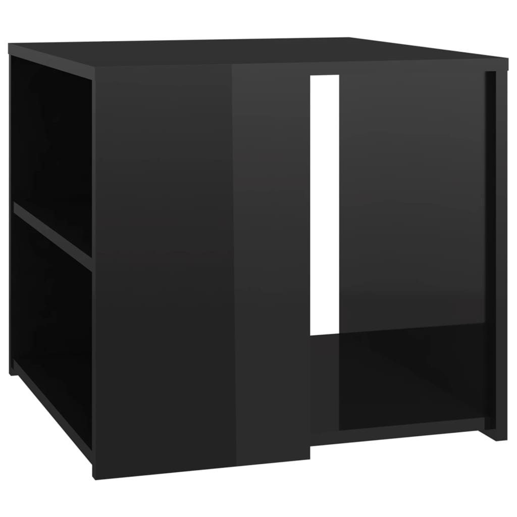 vidaXL Beistelltisch Beistelltisch Hochglanz-Schwarz 50x50x45 cm Holzwerkstoff (1-St)