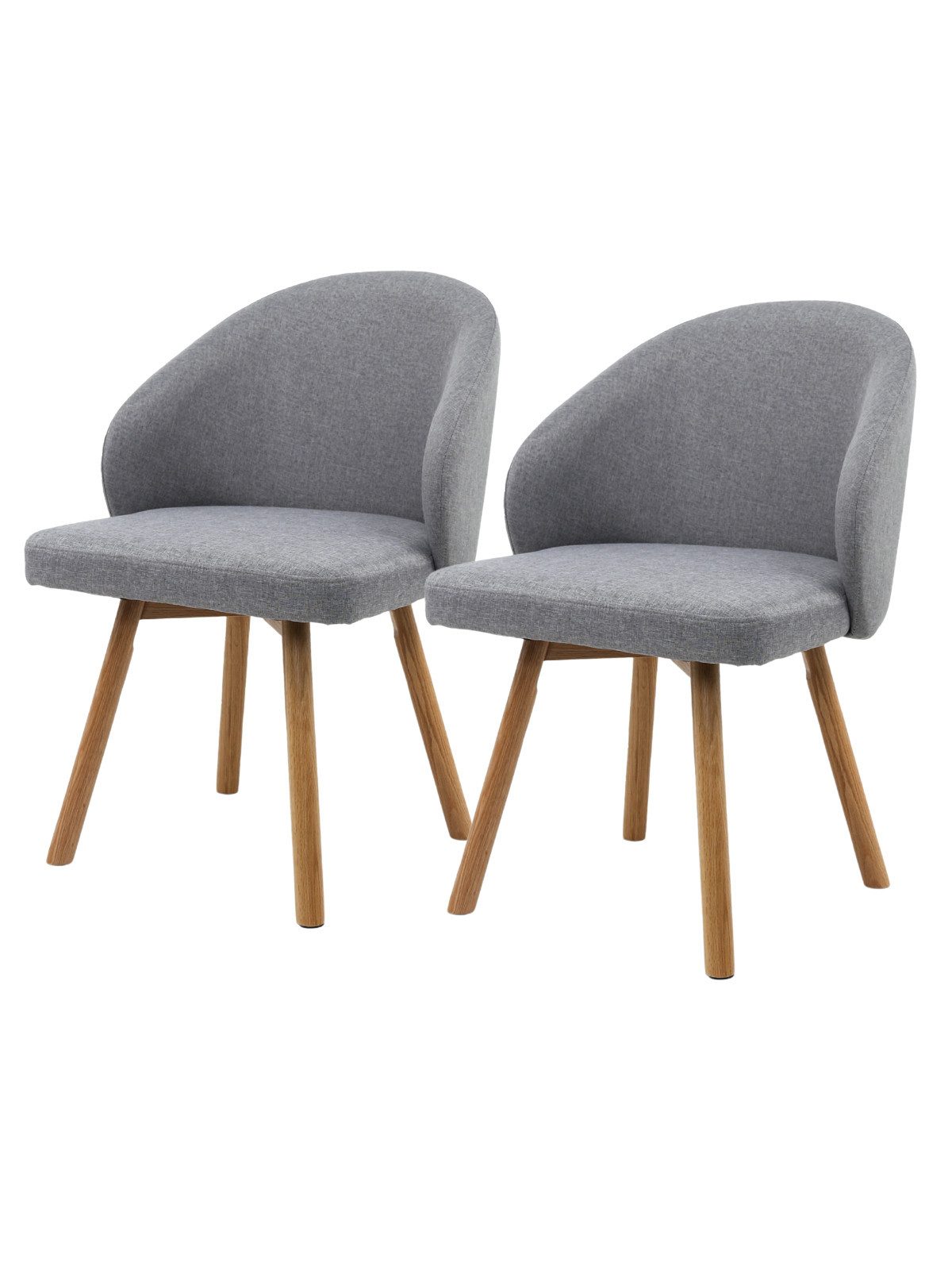 holz4home® Esszimmerstuhl 2er Set Wohnzimmerstuhl I Stuhl Gepolstert mit Beinen aus Eichenholz