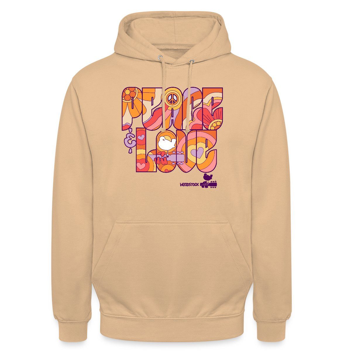 Spreadshirt Hoodie Woodstock Peace Love Hippie Design Unisex Hoodie (1-tlg)