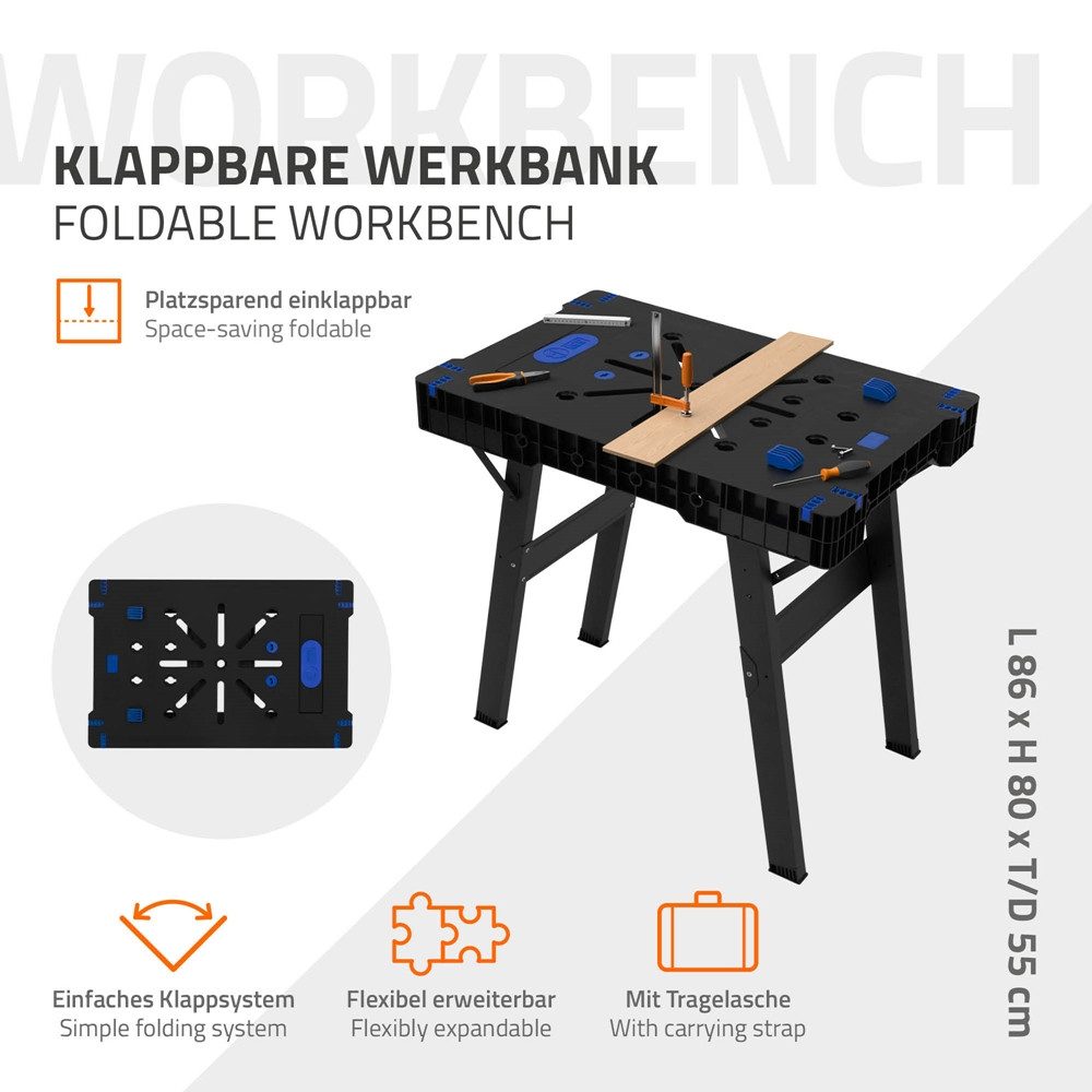 ECD Germany Werkbank Mobiler Werktisch klappbare günstig online kaufen