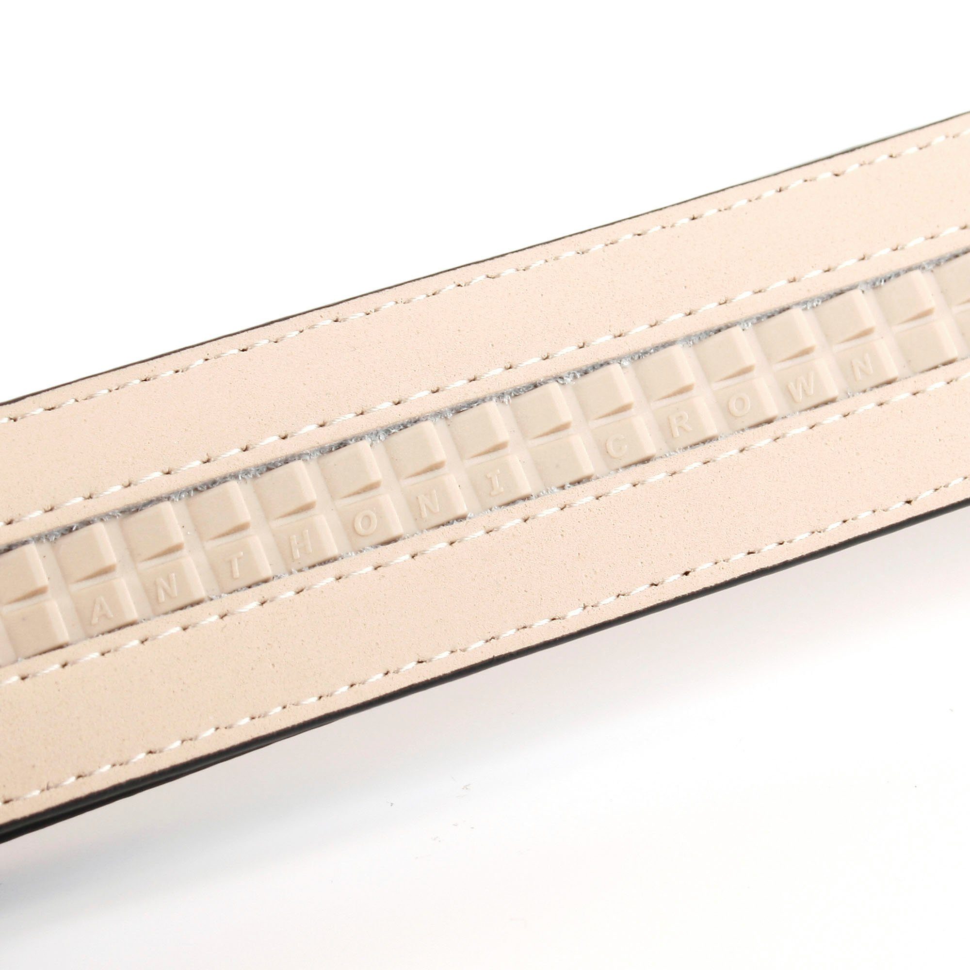 Streifen-Design Schließe Automatik im Crown Ledergürtel Ledergürtel, Anthoni