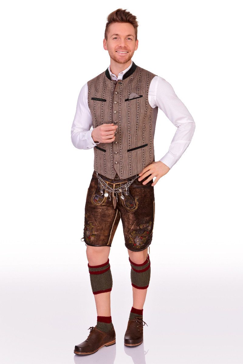 Alpenwahnsinn Trachtenweste Trachtenweste - BODENSEE - khaki/anthrazit