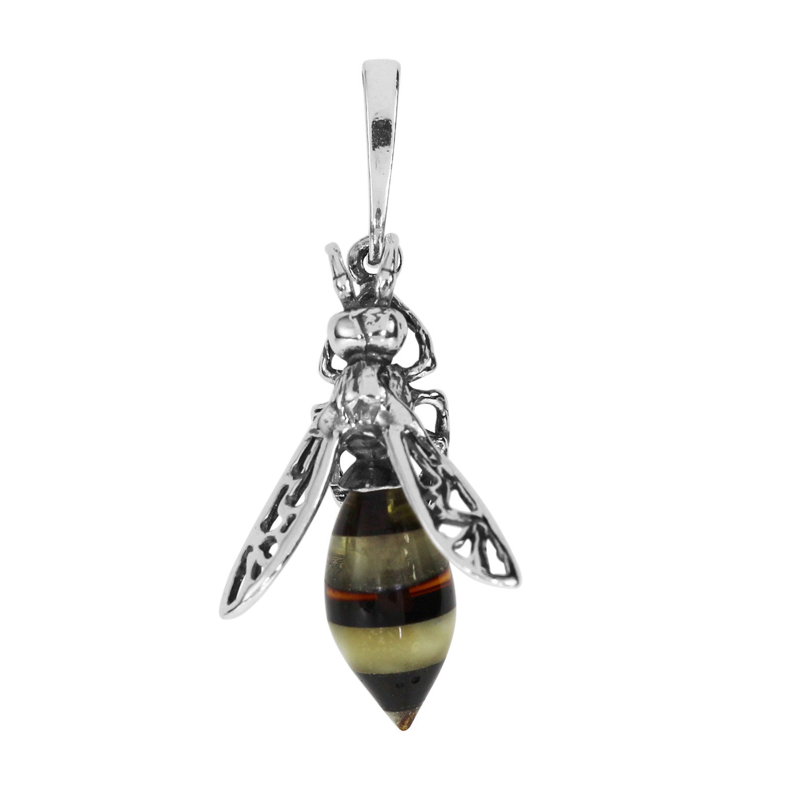 Kettenanhänger Ostsee-Schmuck Anhänger Wespe 28 mm Anhänger Wespe 28 mm