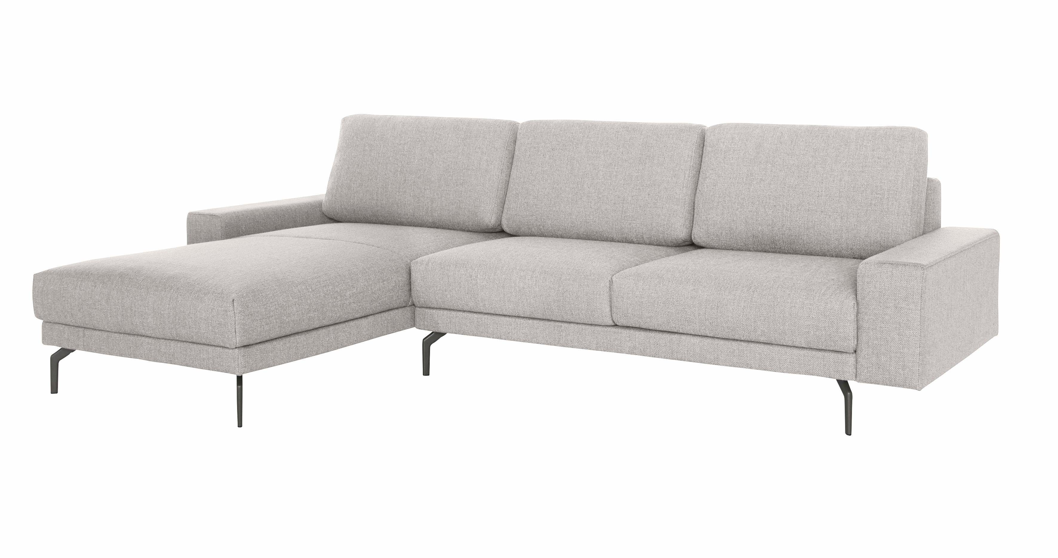 hülsta sofa breit niedrig, Breite cm 294 Ecksofa und in Armlehne hs.450, Alugussfüße umbragrau