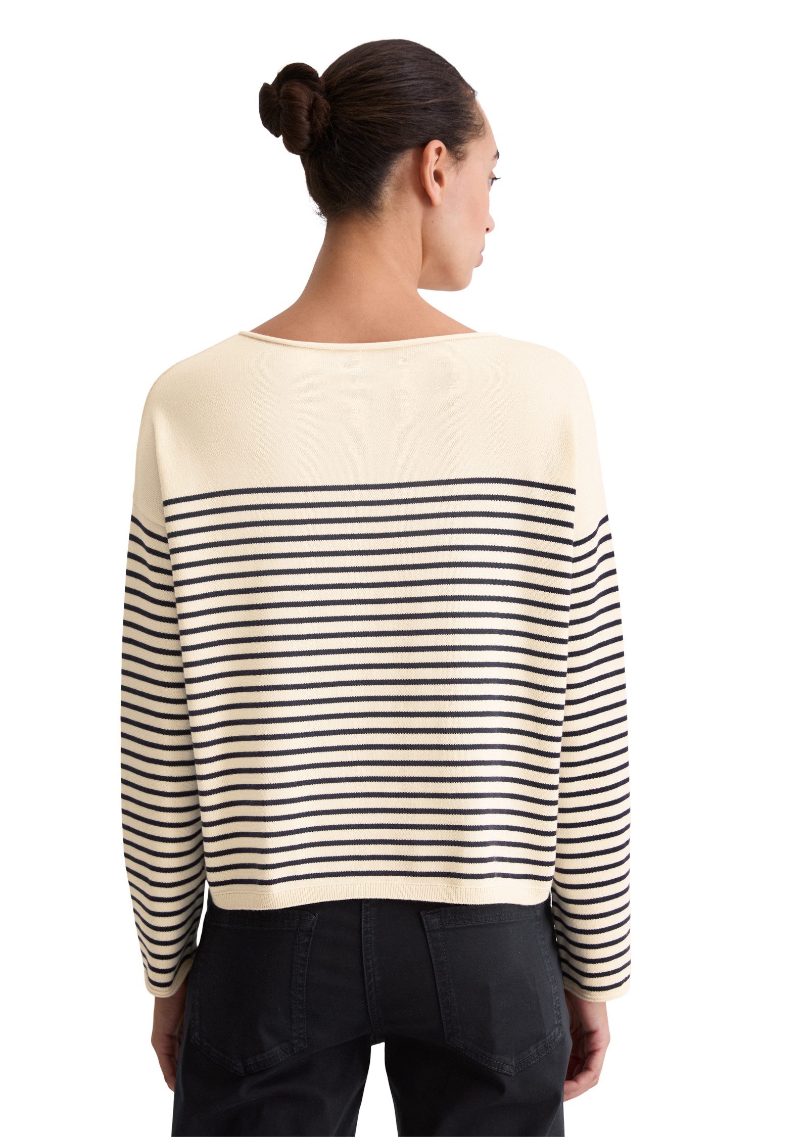 Marc O'Polo Strickpullover geringelt, U-Boot-Ausschnitt günstig online kaufen