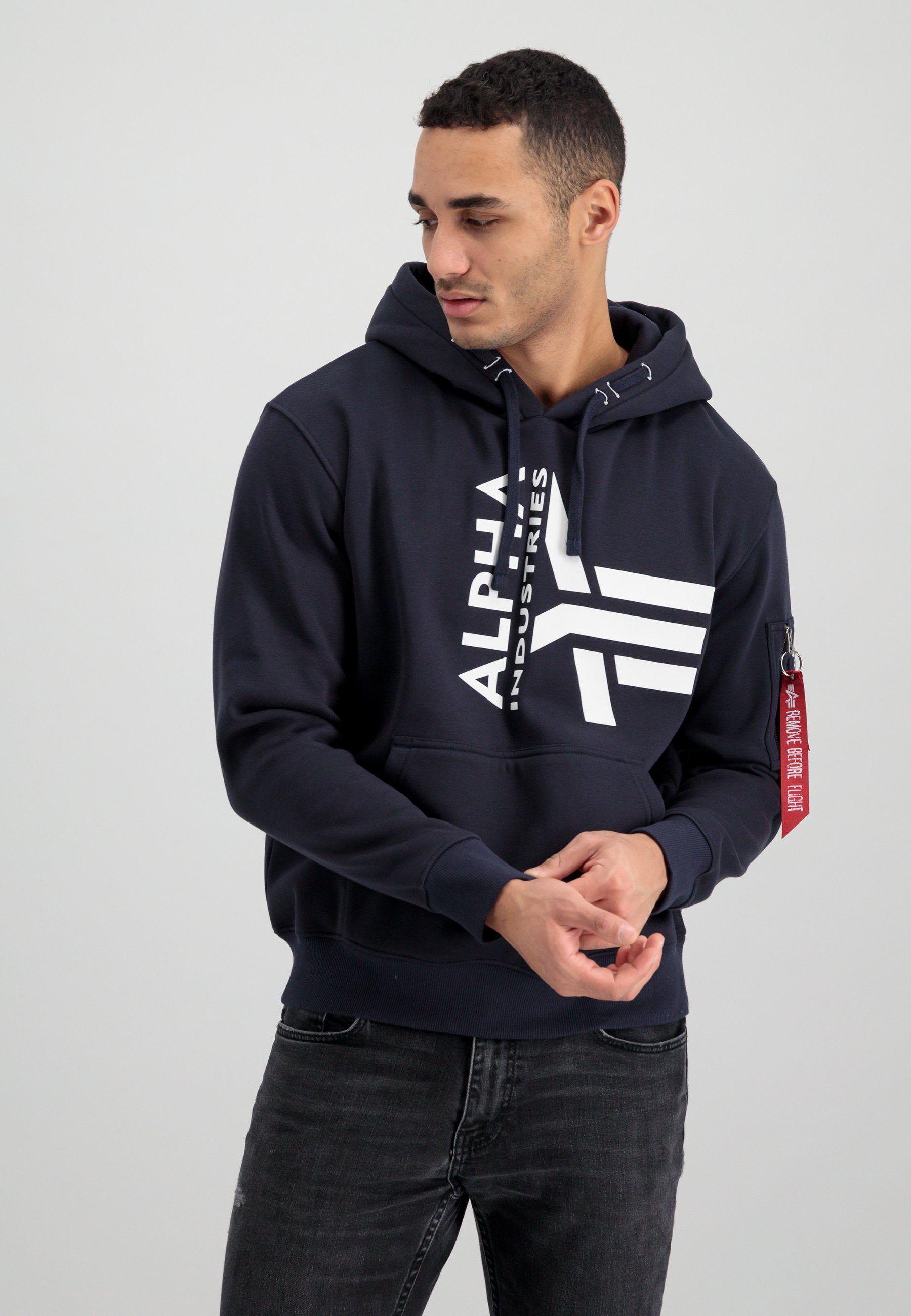 Men Industries Half rep.blue Foam - Industries Logo Hoodie Hoody Hoodies Alpha Alpha