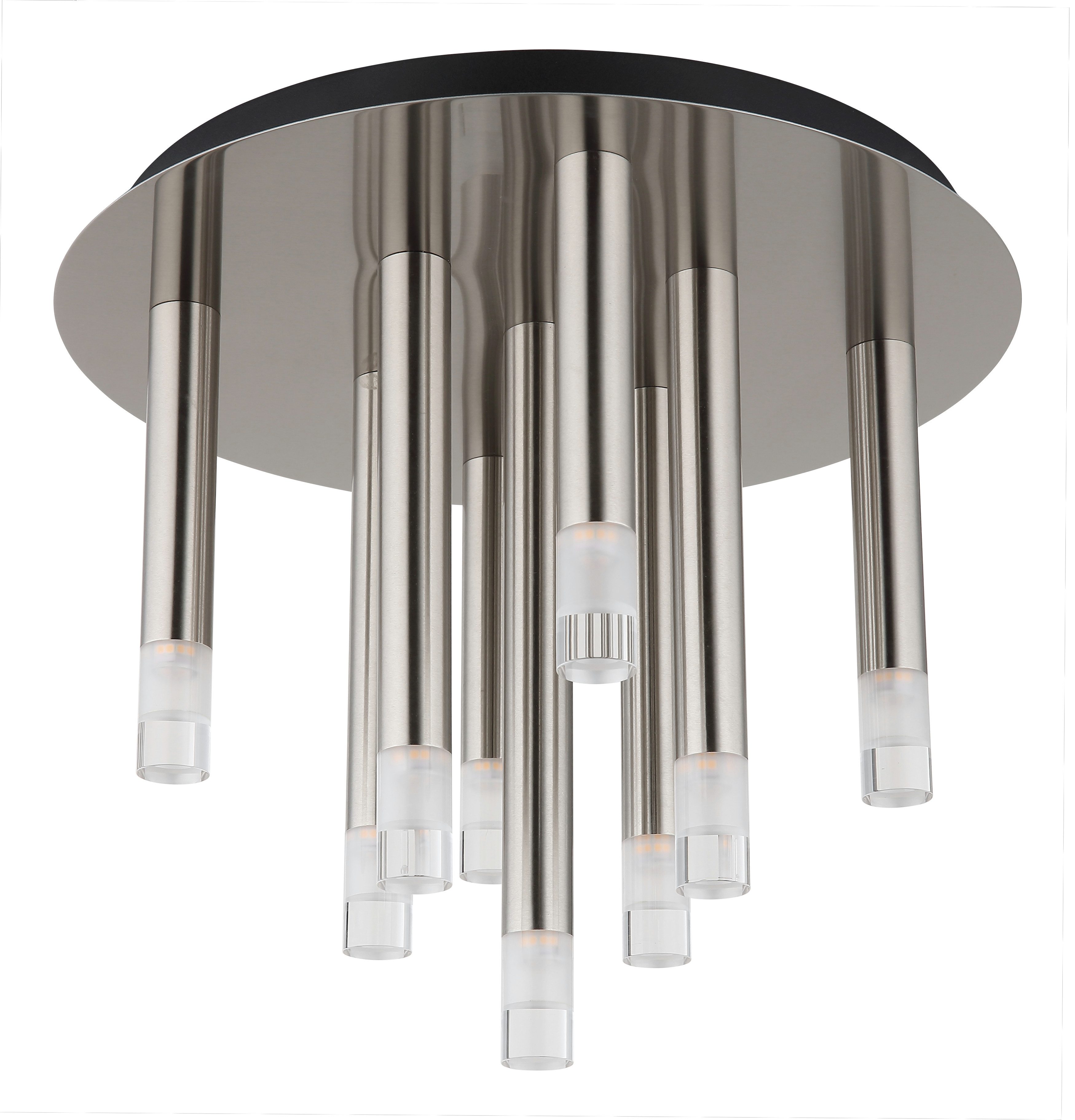 GLOBO LIGHTING Deckenleuchte RYAN, ohne Leuchtmittel, Deckenlampe/Stäbe/Metall/Wohnzimmer/Essbereich/Acryl satiniert