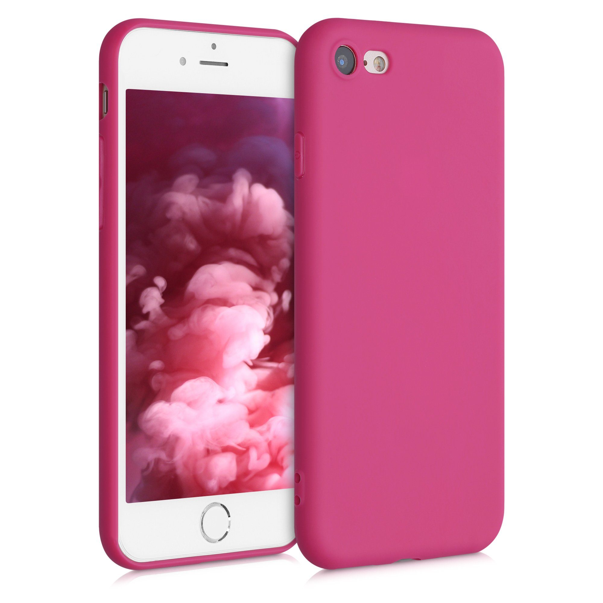 kwmobile Handyhülle Hülle für Apple iPhone SE / 8 / 7, Backcover Silikon - Soft Handyhülle - Handy Case in Rosa matt