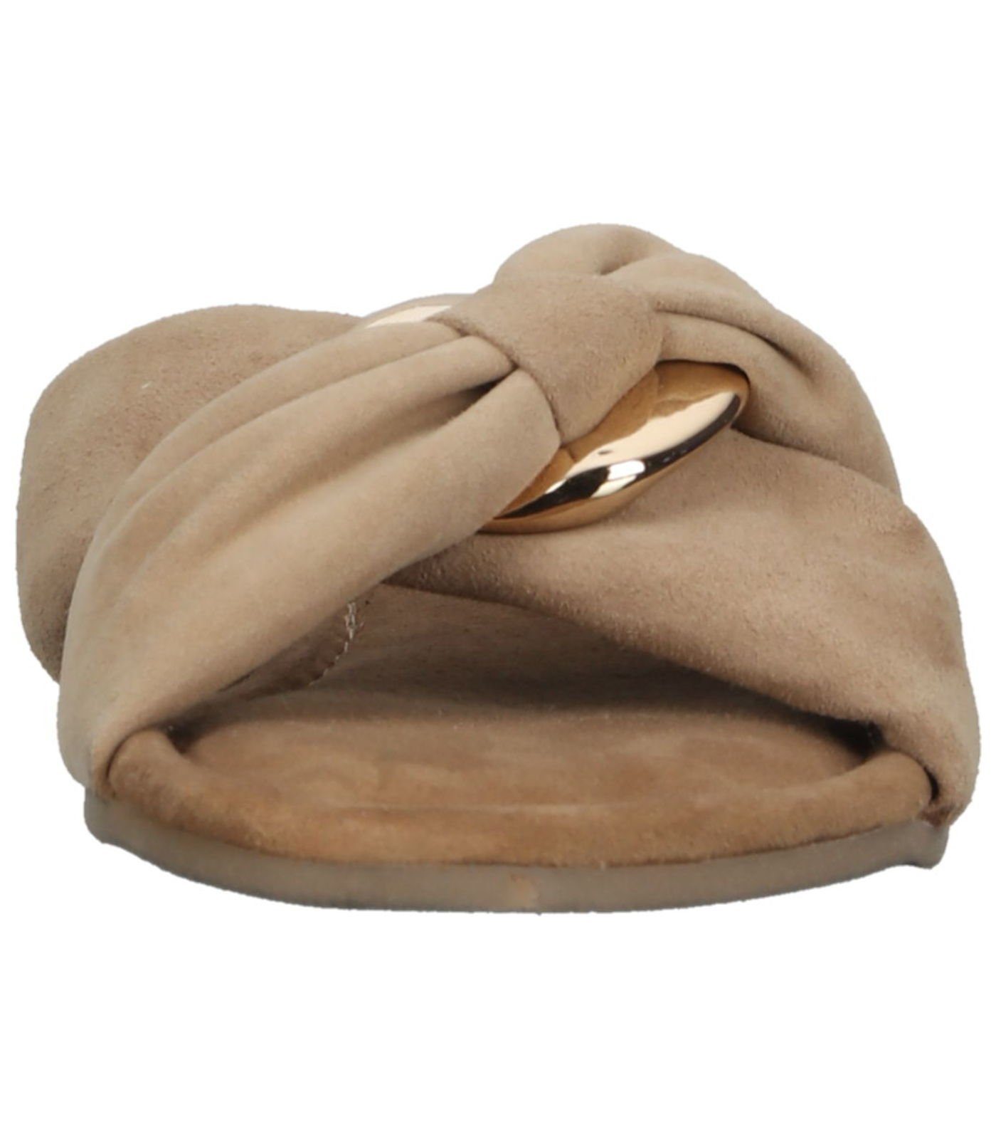 Beige Pantolette Pantoletten Lazamani Leder