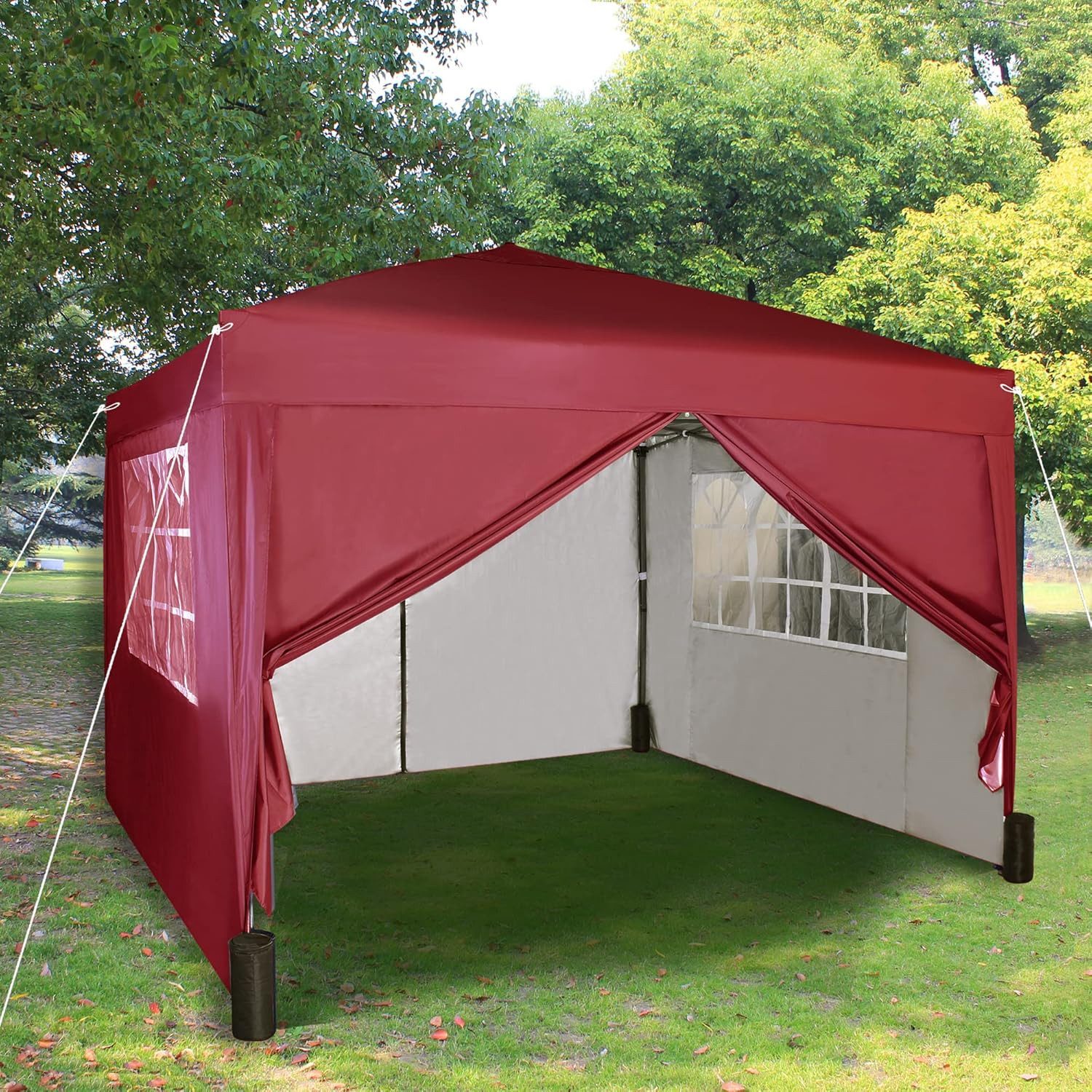 MCC direct Faltpavillon 3x3 Meter Faltpavillon mit Seitenelementen