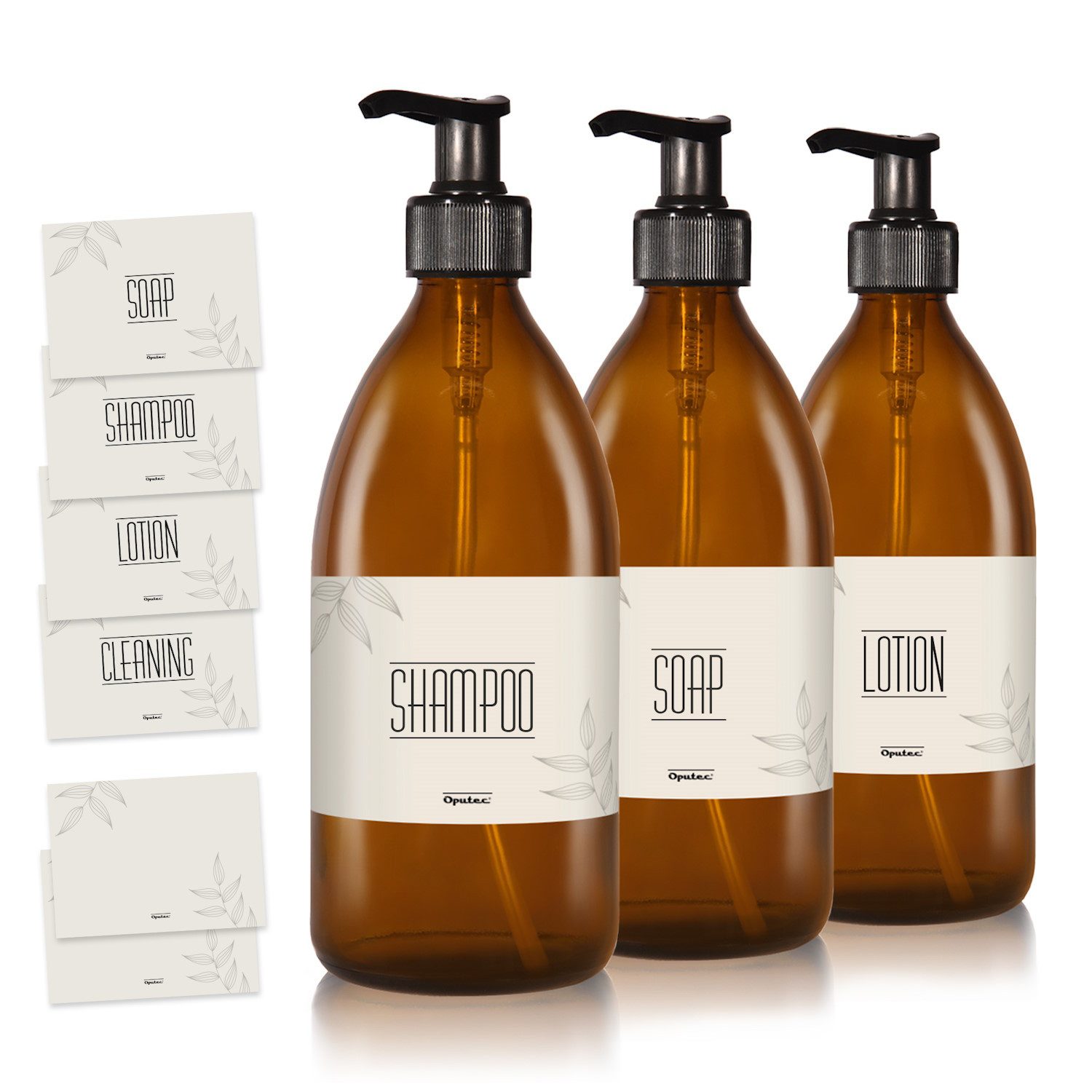 Oputec Seifenspender 3 x 500ml Seifenspender Pumpspender aus Glas zum Befül günstig online kaufen