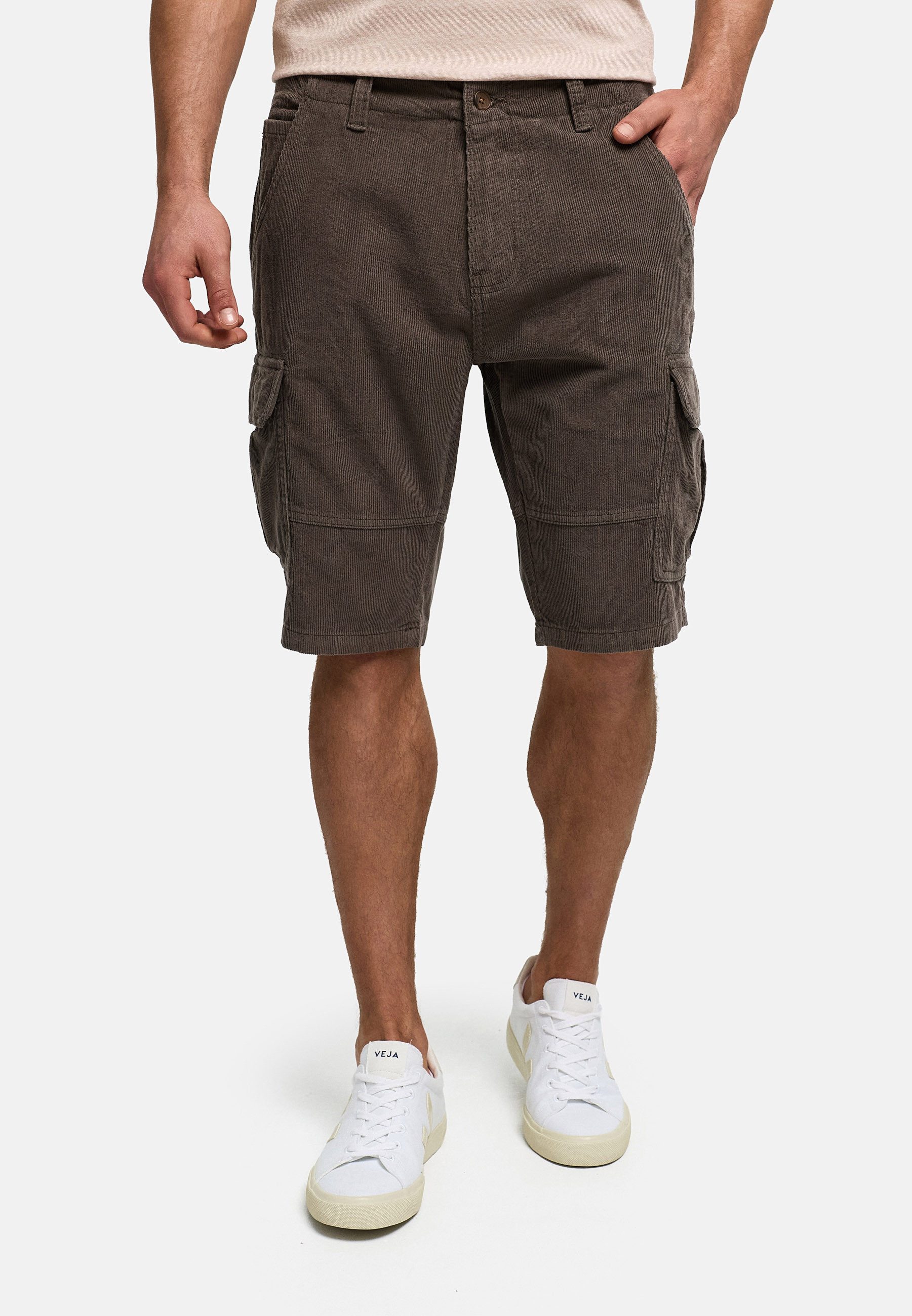 Indicode Cargoshorts Herren Monroe Cargo Cargo Shorts Herrenshorts mit 6 Taschen inkl. Gürtel