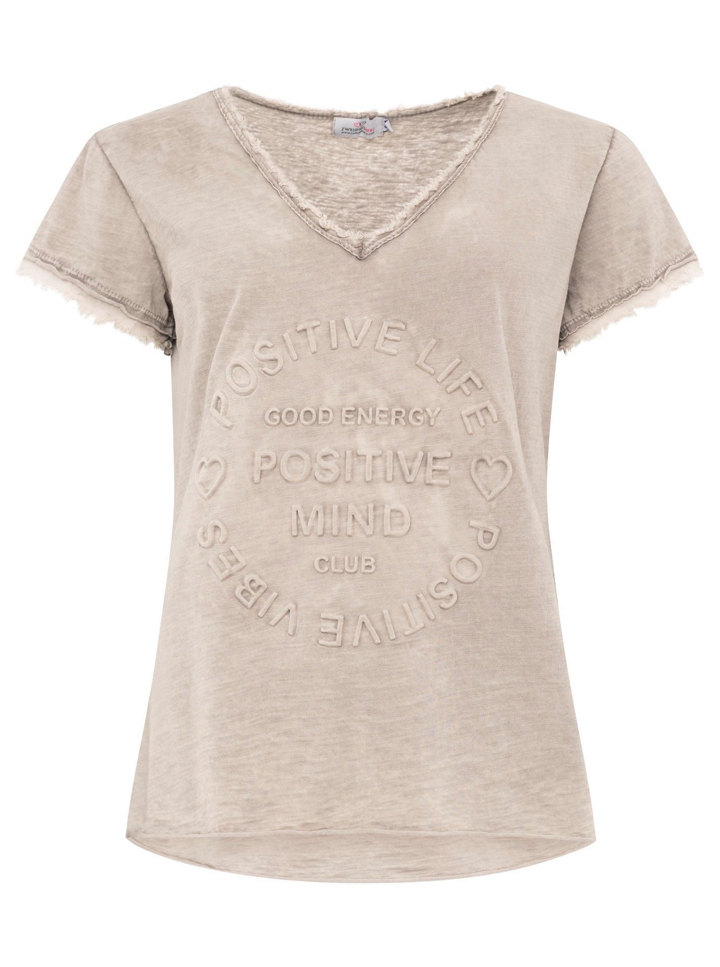 Zwillingsherz T-Shirt Damen T-Shirt Positive Mind günstig online kaufen