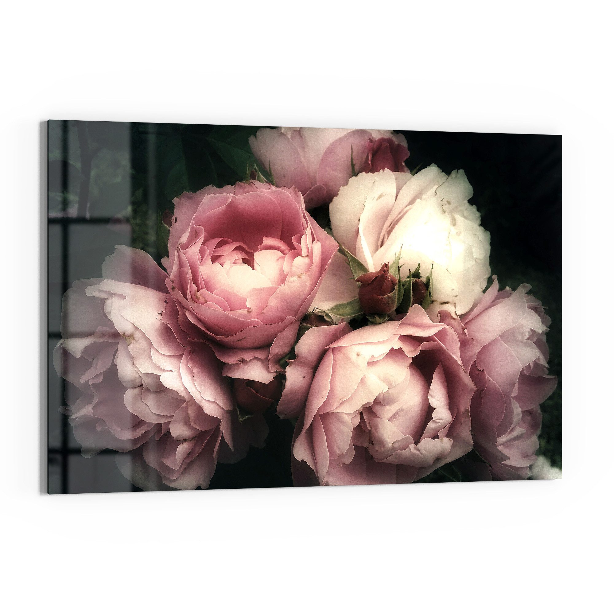 DEQORI Glasbild 'Nostalgische Blüte', 'Nostalgische Blüte', günstig online kaufen