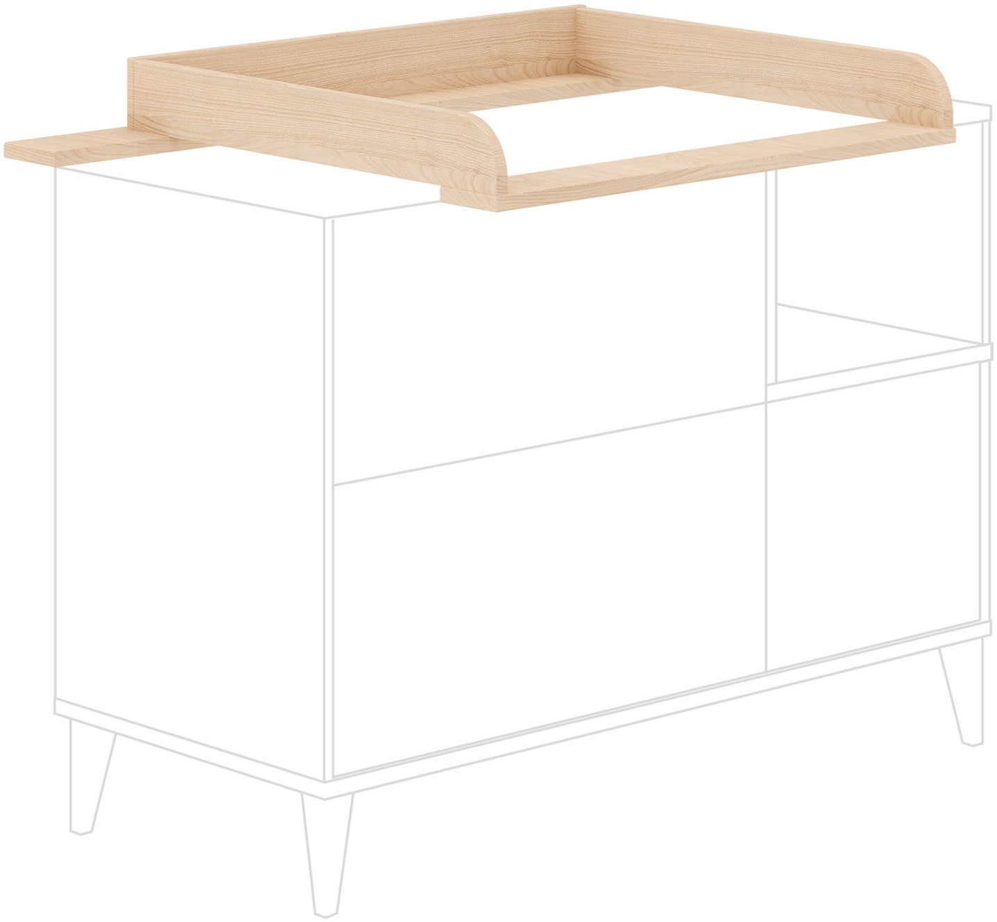 PAIDI Wickelaufsatz MILA & BEN Steiff by PAIDI, zur Erweiterung der Kommode, Wickelauflage aus Holz mit gerundeten Kanten, geprüfte Sicherheit