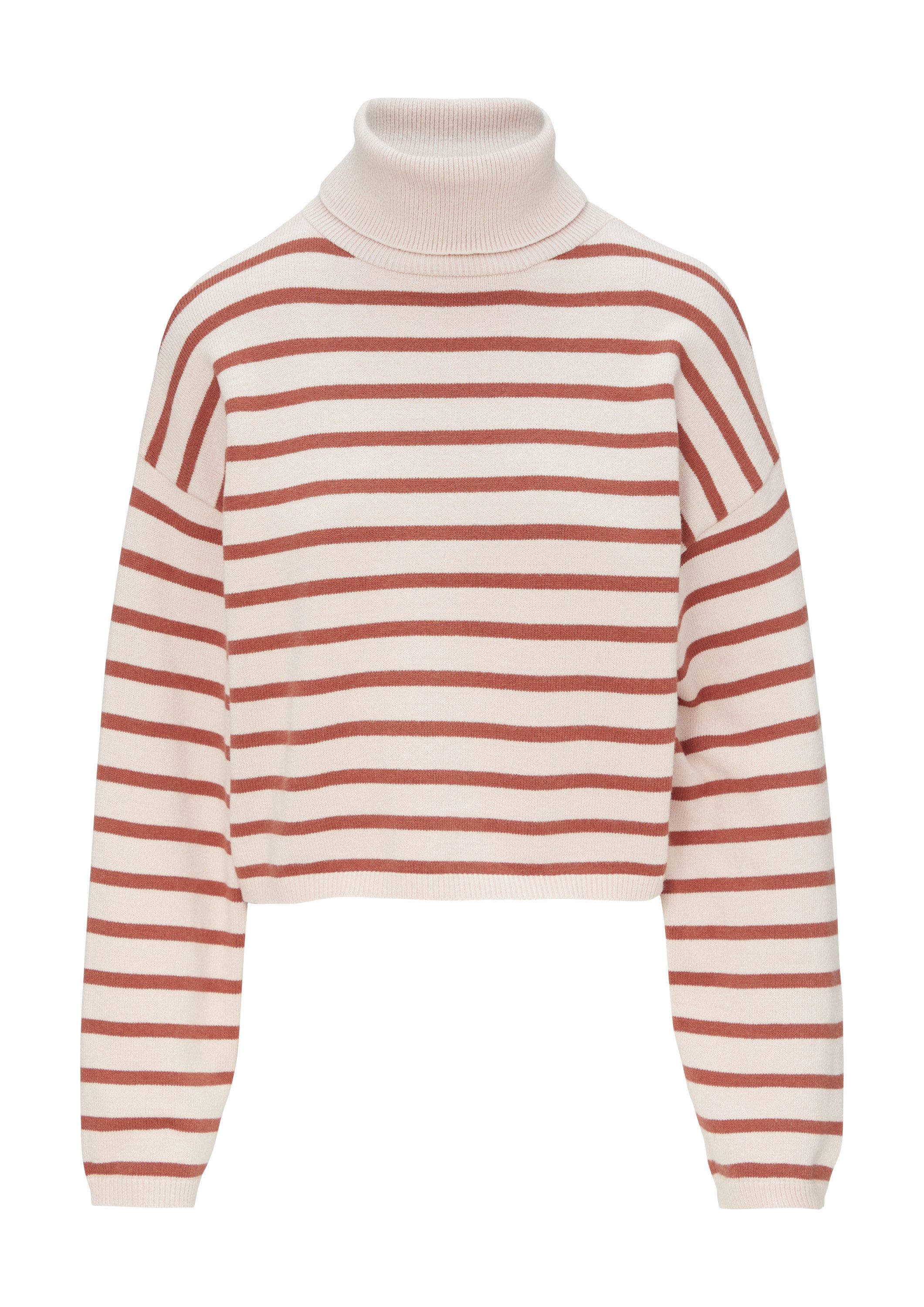 QS Longpullover Strickpullover Verkürzter Pullover aus günstig online kaufen