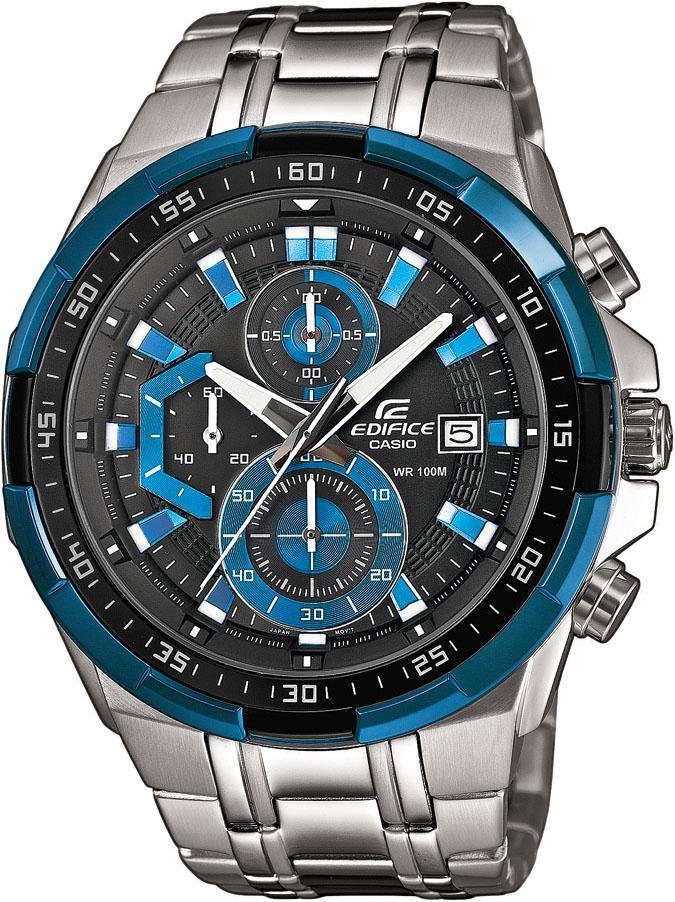 CASIO EDIFICE Chronograph EFR-539D-1A2VUEF, Quarzuhr,Armbanduhr,Herrenuhr,bis 10 bar wasserdicht, Edelstahlarmband