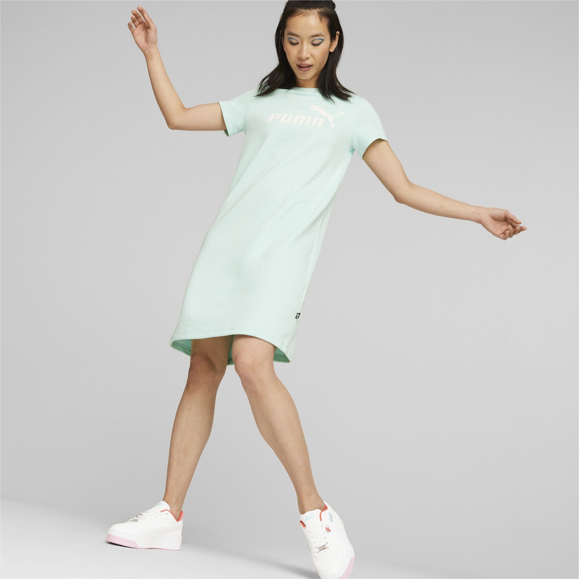 Logo Minty Sweatkleid Green Damen Burst Essentials Kleid PUMA