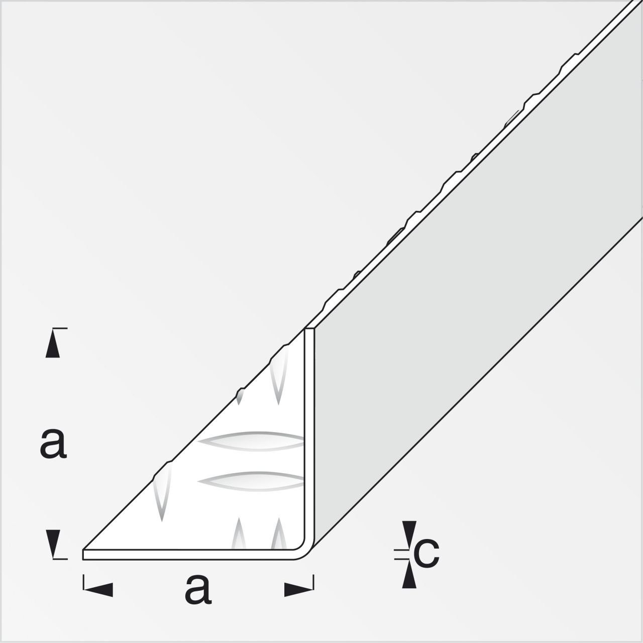 Thumbnail - alfer Winkelprofil alfer Winkel, innen 1 m, 23.5 x 23.5 mm Aluminium