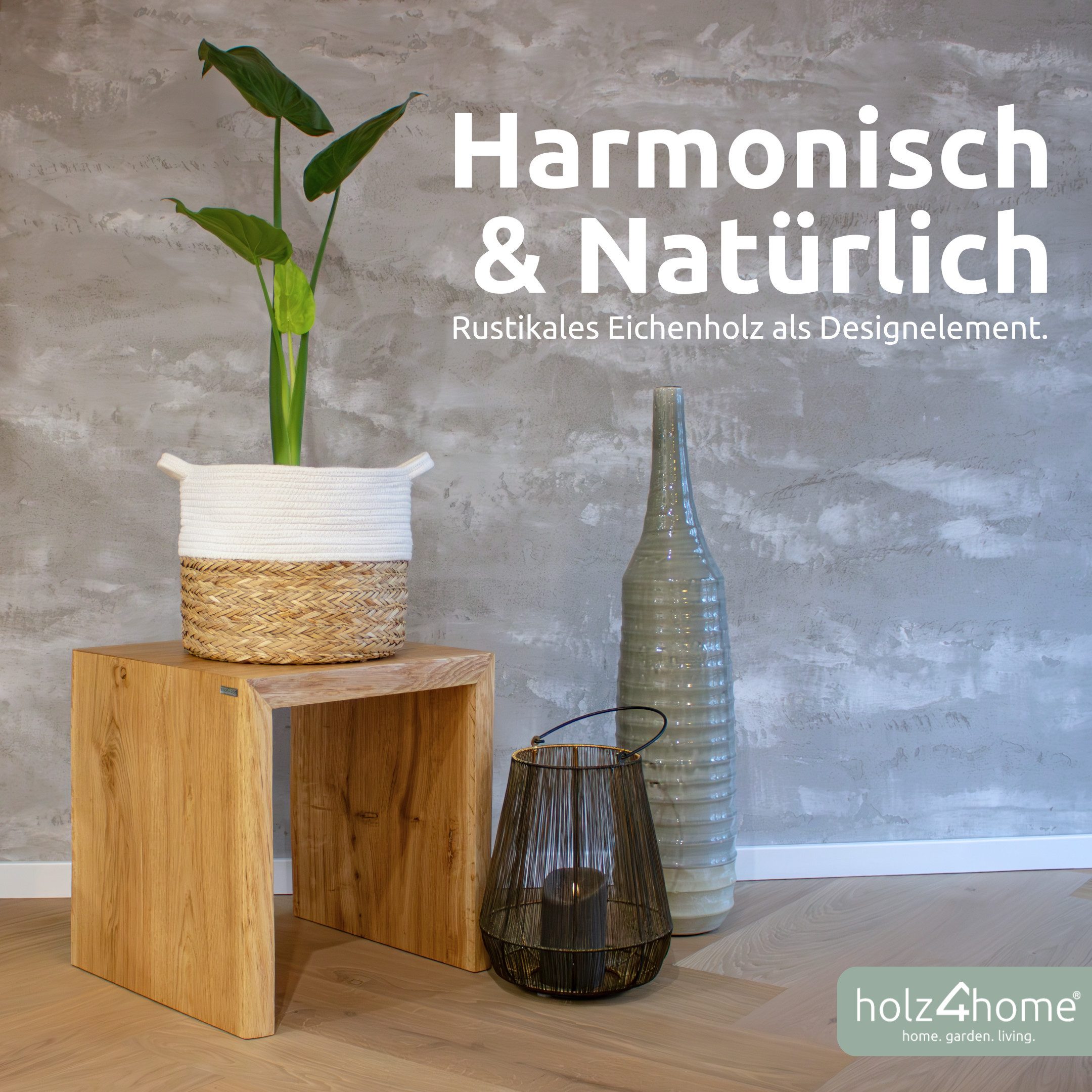 holz4home® Sitzbank Massivholzbank Eiche mit Baumkante günstig online kaufen