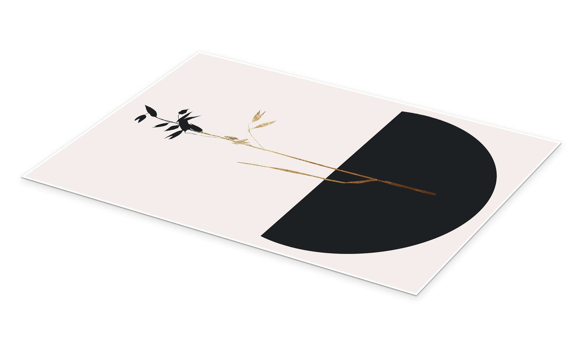 Posterlounge Wandbild Japandi Planta Negra, KUBISTIKA, erhältlich als Poster, Leinwandbild, Wandsticker oder Acrylglasbild