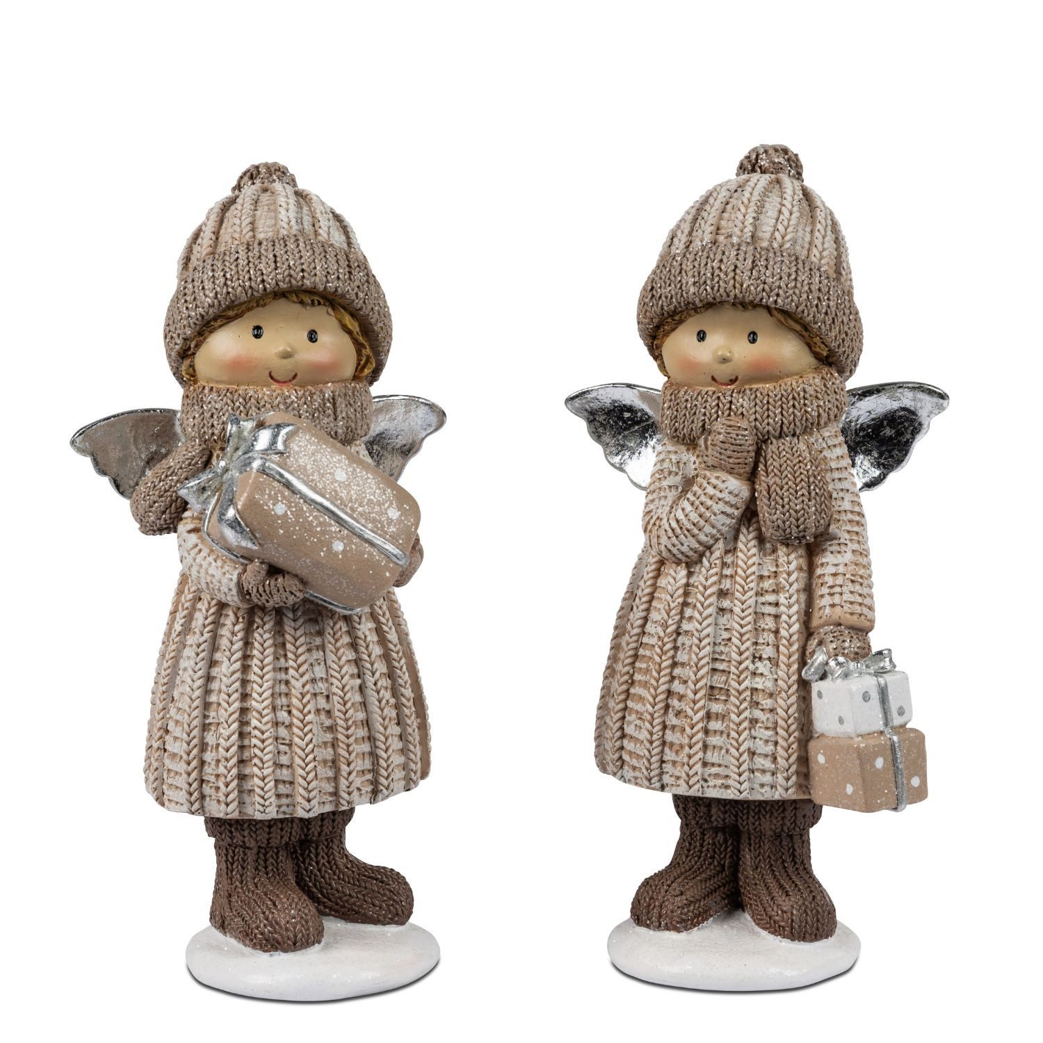 formano Weihnachtsfigur Winterkinder, Höhe: 23cm, Farbe: Creme, Motiv: Engel