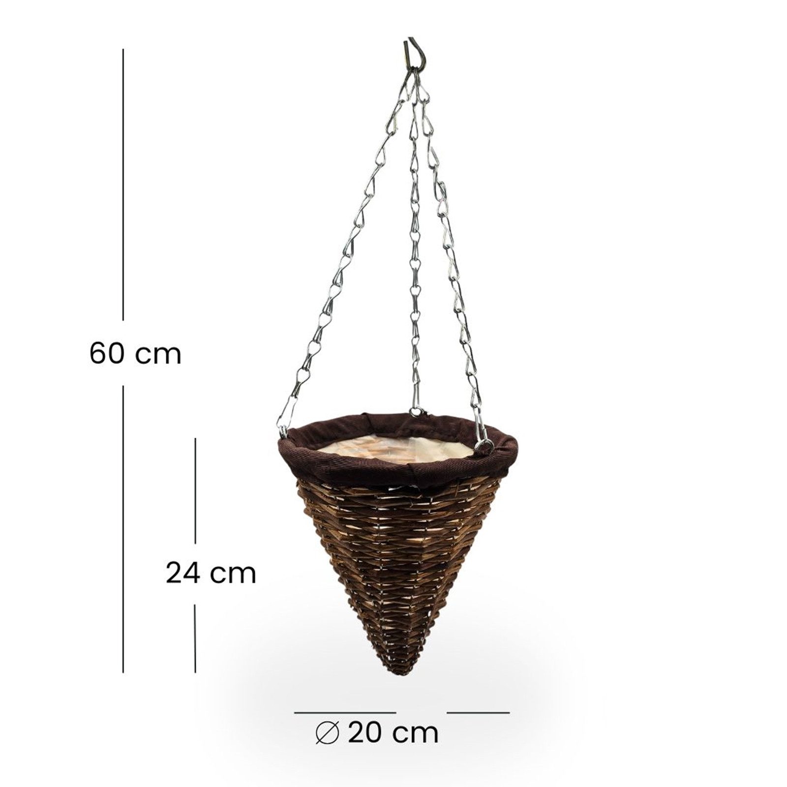 CREEDWOOD Wasserhyazinthenvase NATUR BODEN VASE "CALIDA", 40 cm, Wasserhyazinthe, Geflochtene Vase