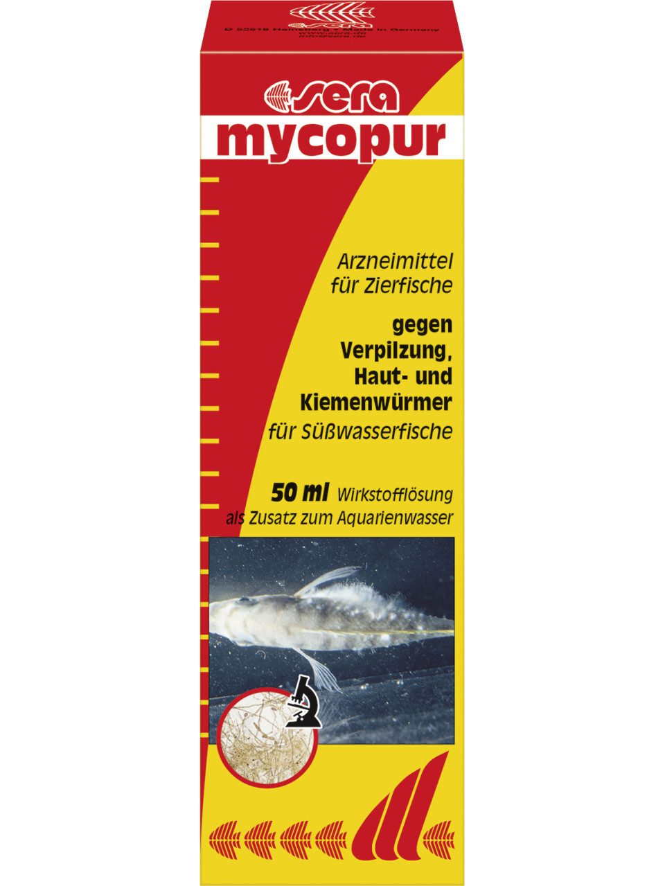 Sera Aquarium-Wassertest Sera Arzneimittel für Zierfische mycopur 50 ml