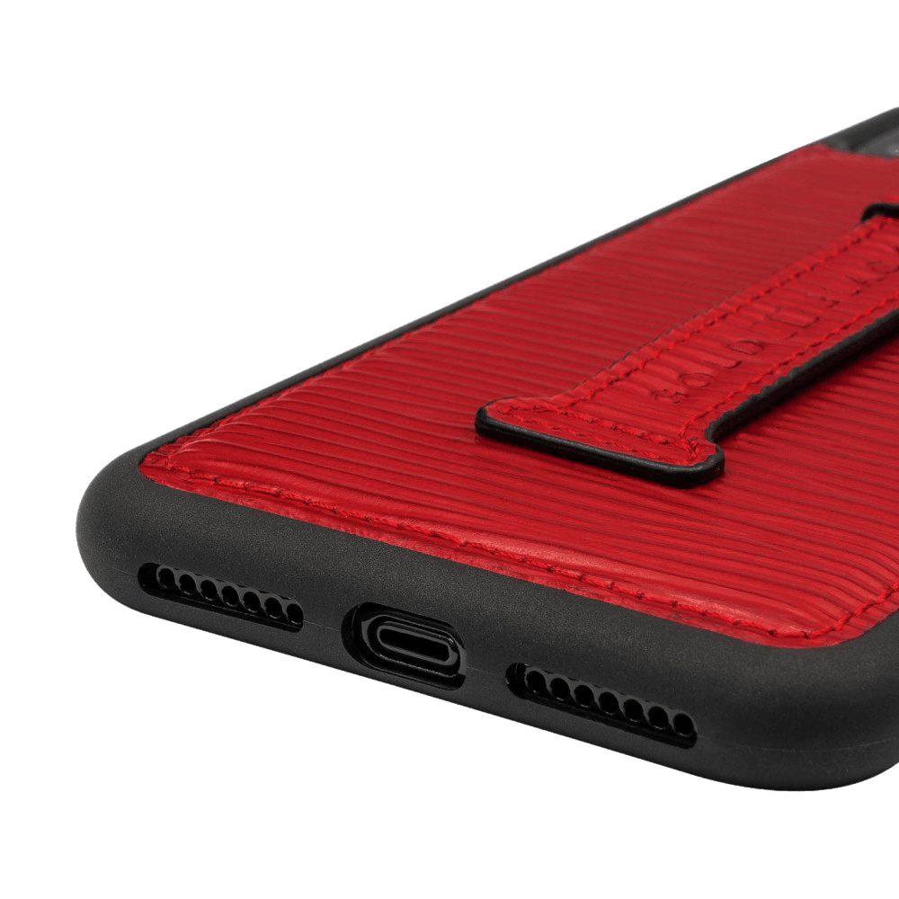 GOLDBLACK Handyhülle GOLDBLACK iPHONE 11 PRO LEDERHÜLLE MIT FINGERSCHLAUFE UNICO-Prägung
