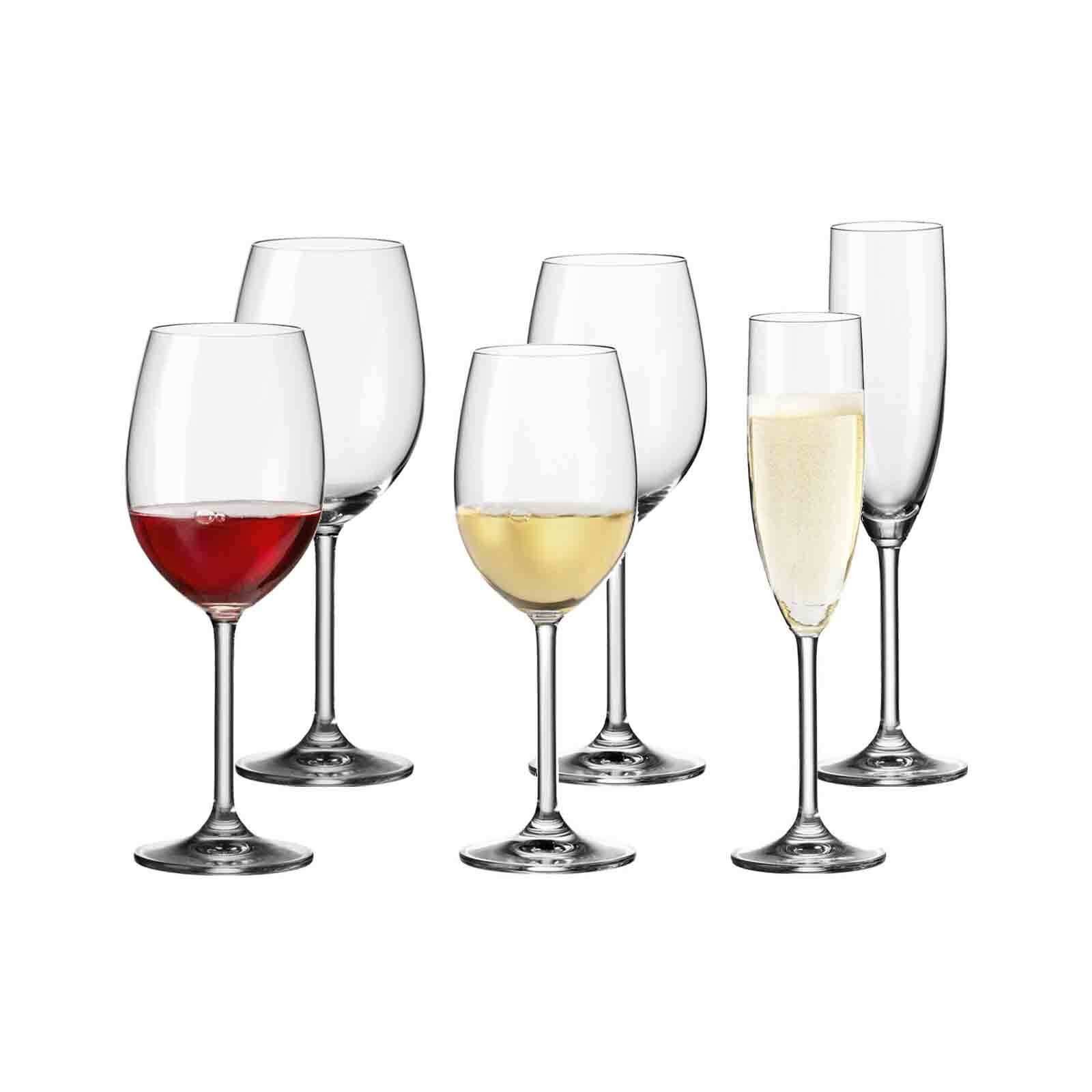 LEONARDO Glas Daily Wein- und Sektgläser 6er Set, Glas