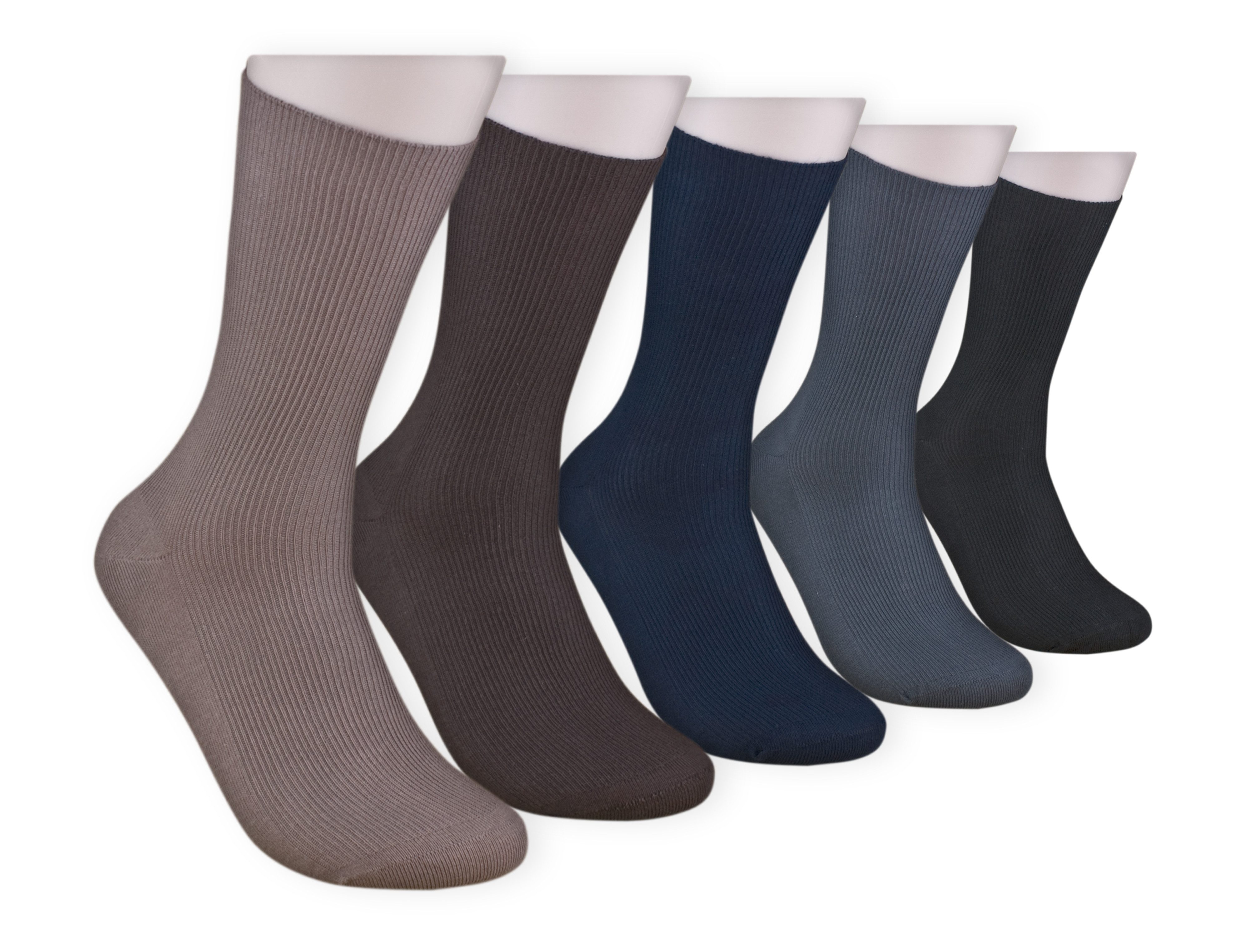 Die Sockenbude Gesundheitssocken 100% BAUMWOLLE (Bund, 5-Paar, braun blau s günstig online kaufen