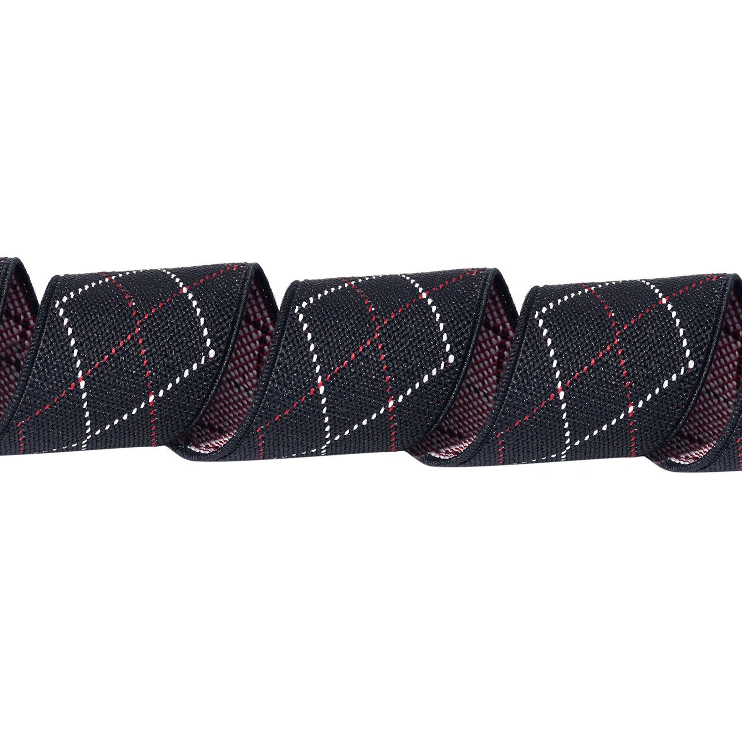 DonDon Hosenträger für Herren 3,5 cm breit 4 Clips mit braunem Leder längenverstellbar (1-St) Y-Form, verstellbar mit Clipverschluß, elastisch