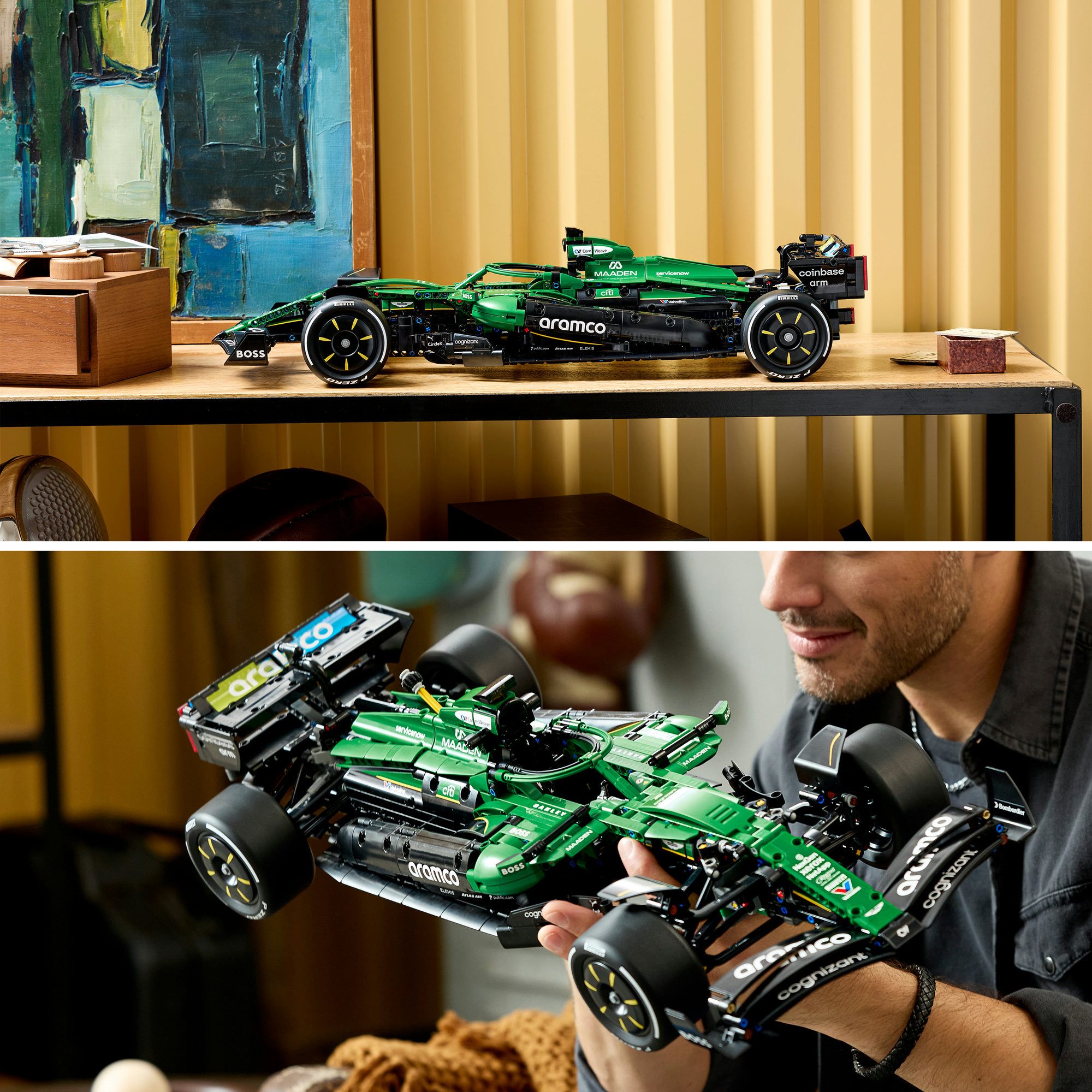 LEGO® Aston Martin Aramco AMR25 F1 Auto (42240), LEGO Technic Konstruktionsspielsteine, (1547 St), Made in Europe