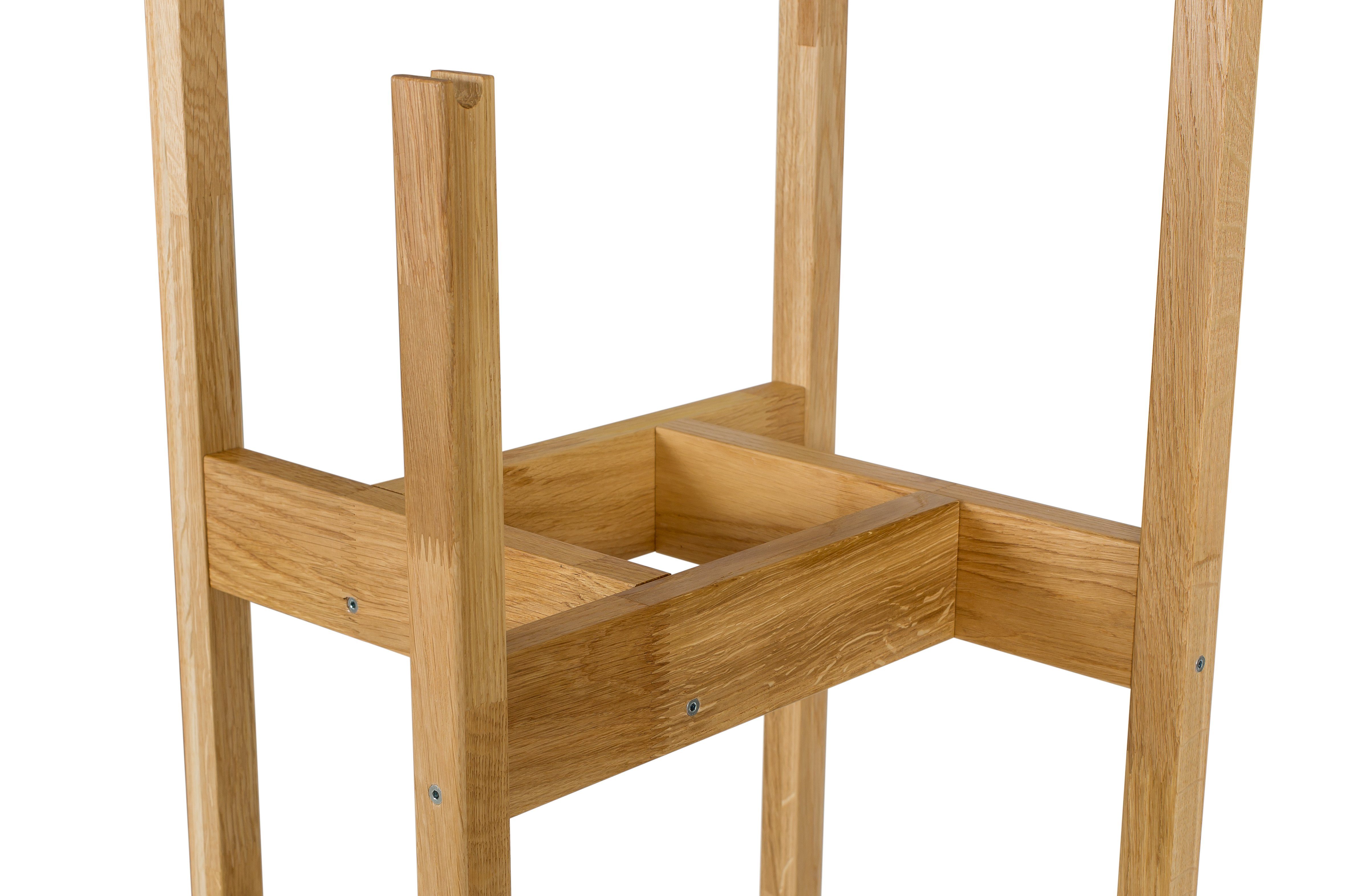 andas Garderobenständer, im skandinavian Design, aus keilverzinkter massiver Eiche, FSC®