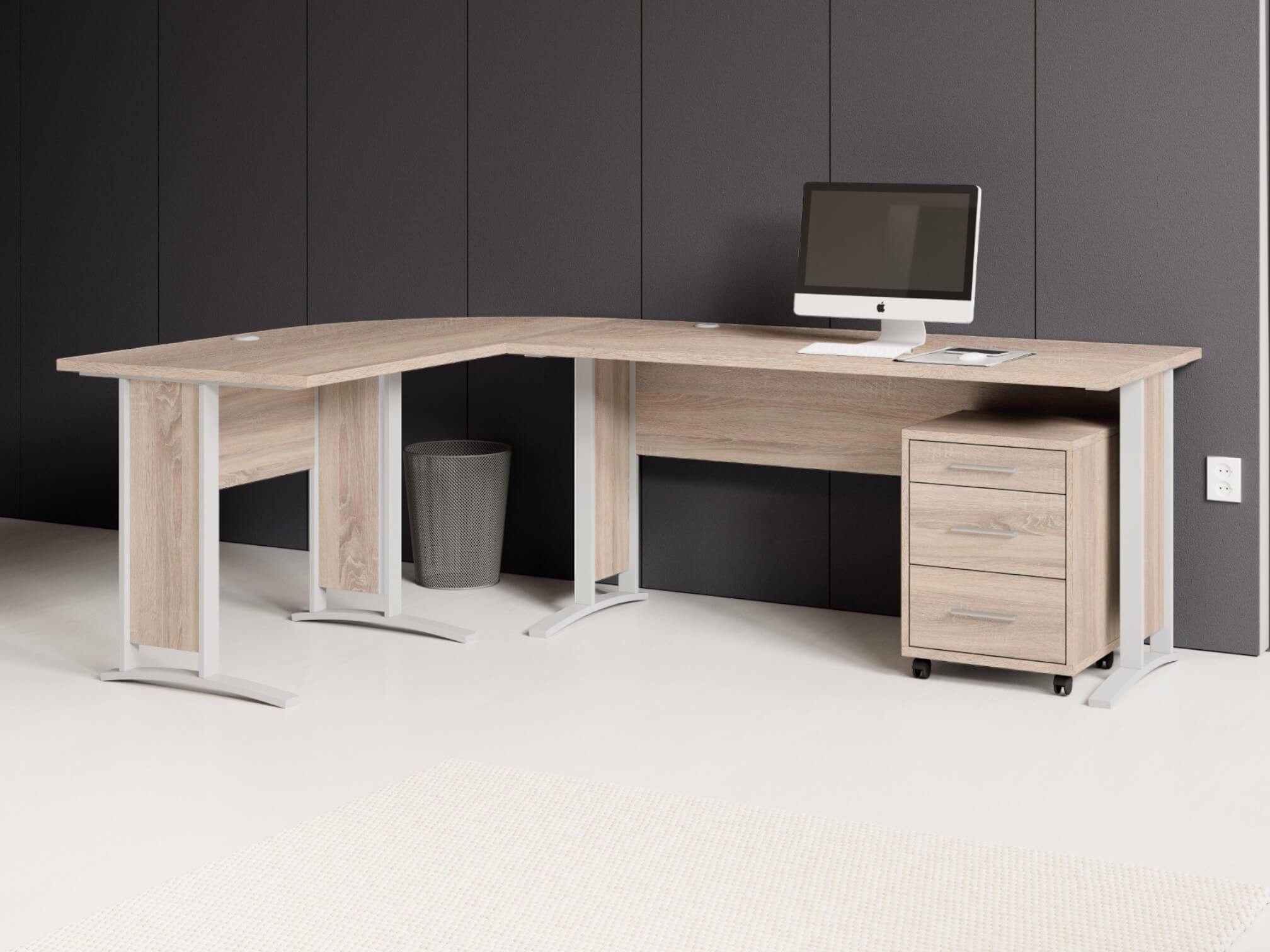 moebel-dich-auf Eckschreibtisch OFFICE LINE (Winkelschreibtisch, inkl. Roll günstig online kaufen