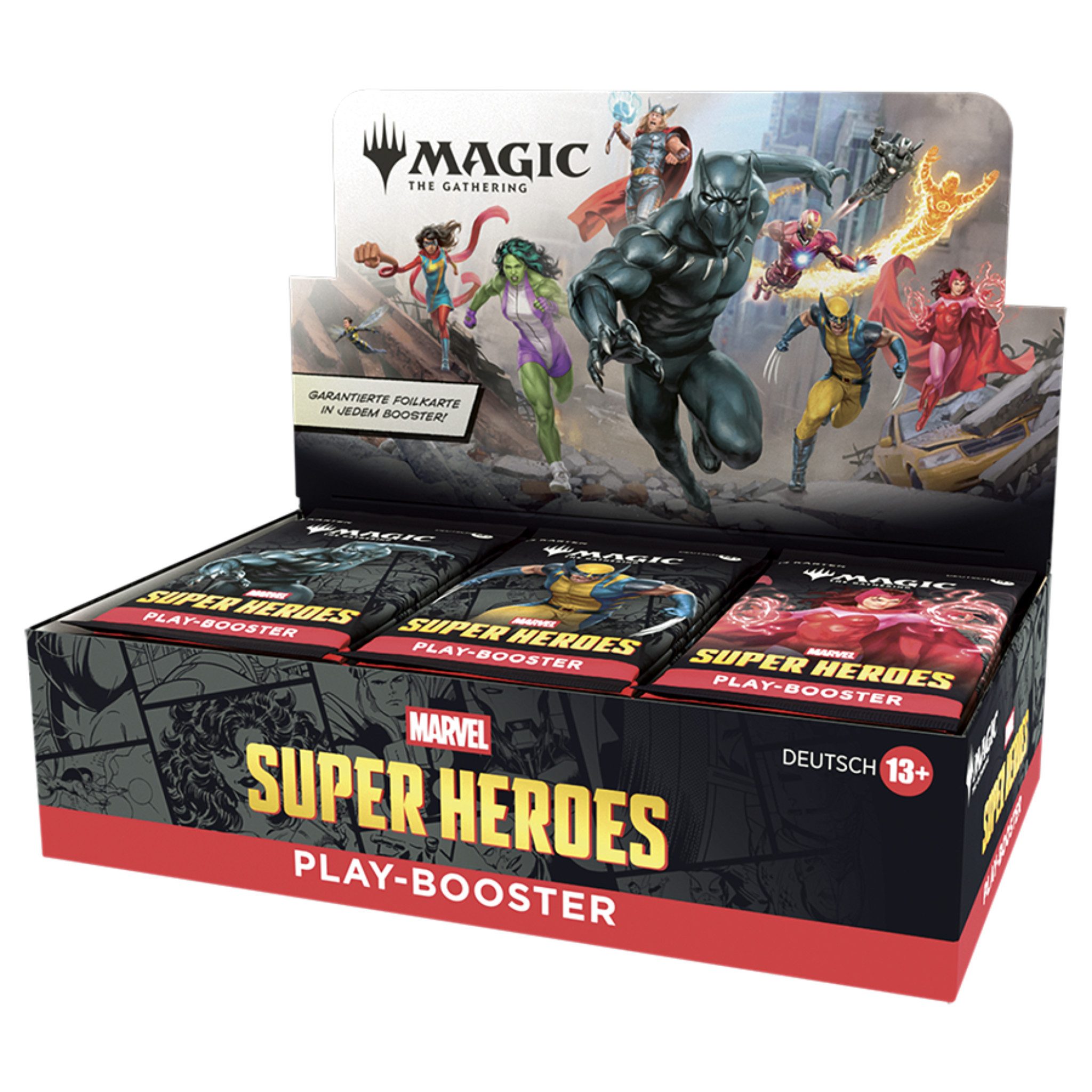 Magic the Gathering Sammelkarte MTG Marvel Super Heroes Play Booster Display Deutsch – 30 Booster