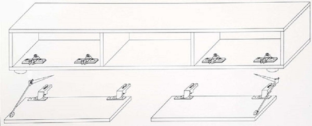 Lowboard Aridea, B/T/H: 175,5 cm / 40 cm / 26 cm