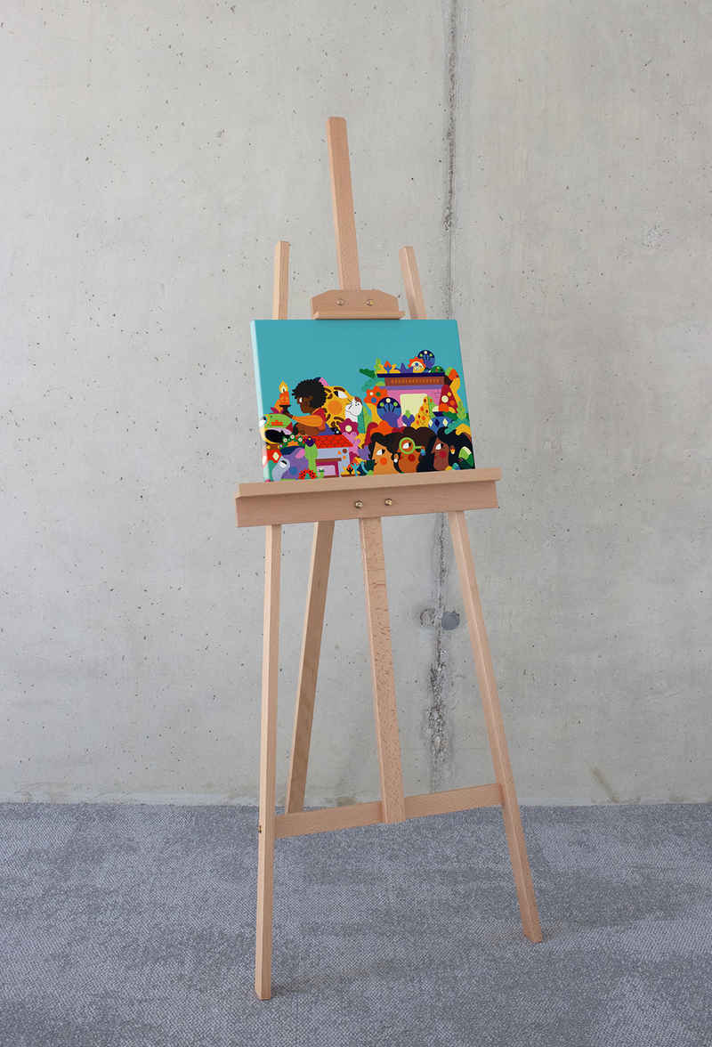 Komar Leinwandbild Keilrahmenbild - Encanto Colours of Columbia - Größe 40 x 30 cm, Disney (1 St)