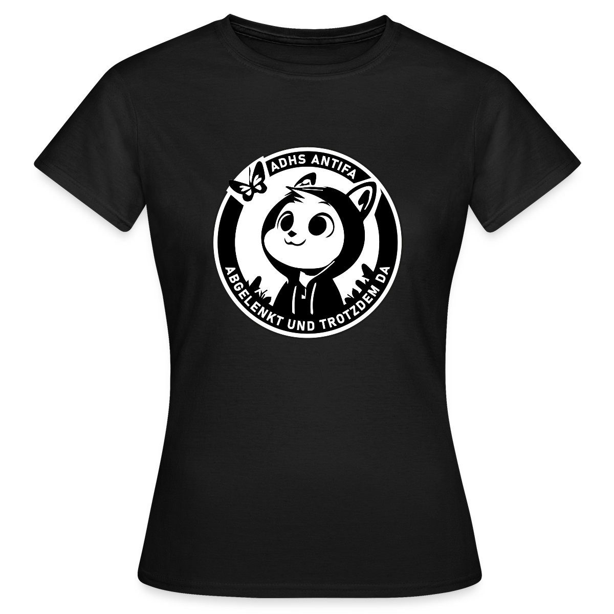 Spreadshirt T-Shirt ADHS Antifa Abgelenkt Und günstig online kaufen