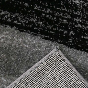 Teppich Teppich Geometrisches Muster Meliert in Grau Weiß und Schwarz, Vimoda, Rechteckig