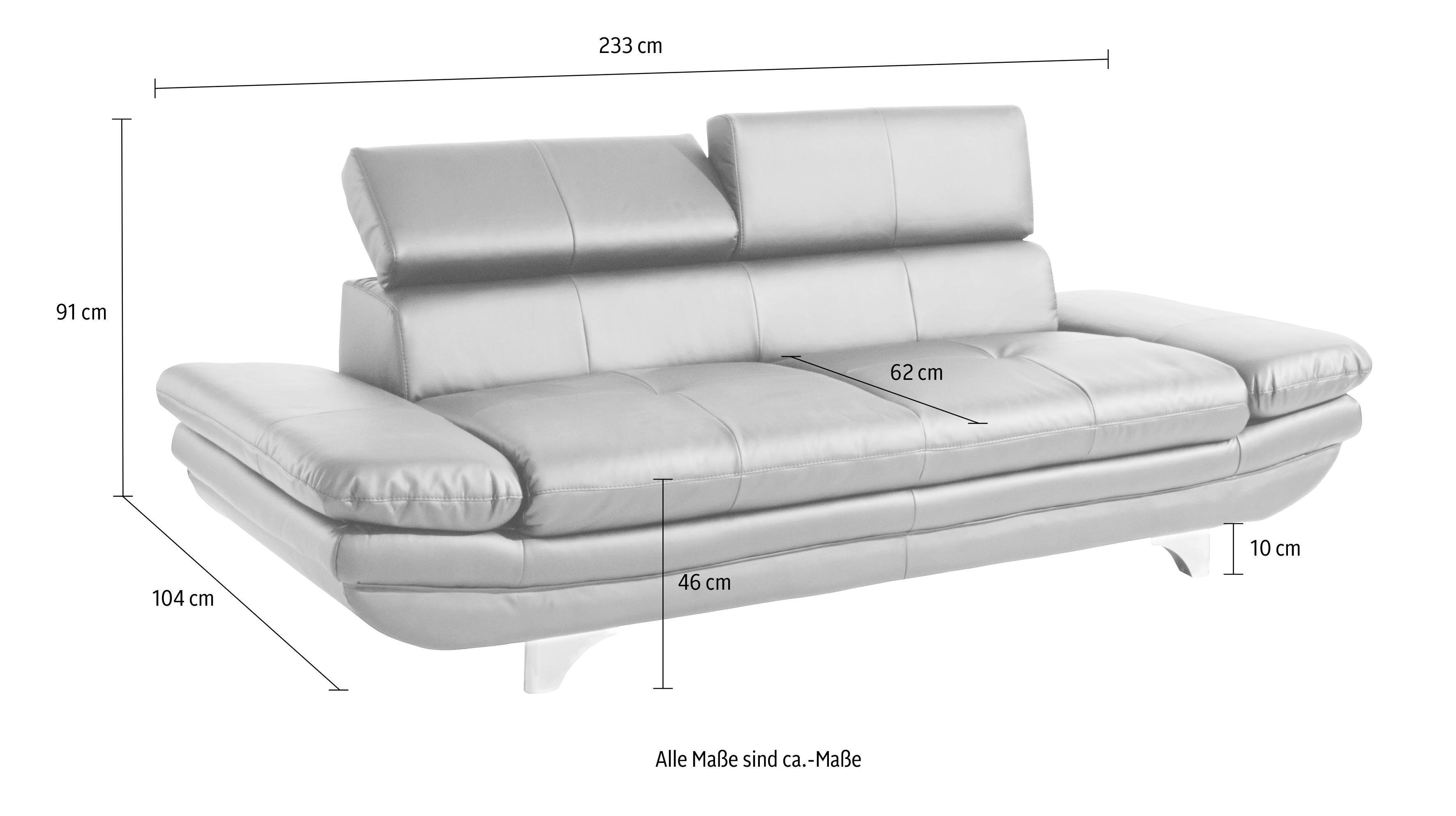 COTTA 3-Sitzer "Enterprise", Big-Sofa, mit Armteilverstellung & Kopfteilver günstig online kaufen