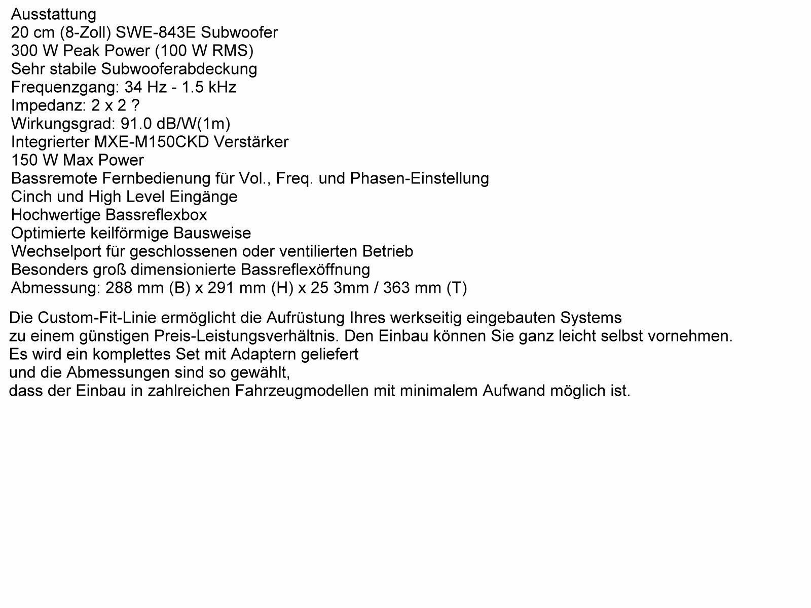 DSX für W) Golf 6 ab Set VW passend (180 Subwoofer Hinten Vorn VI Alpine Auto-Lautsprecher Tür 2008