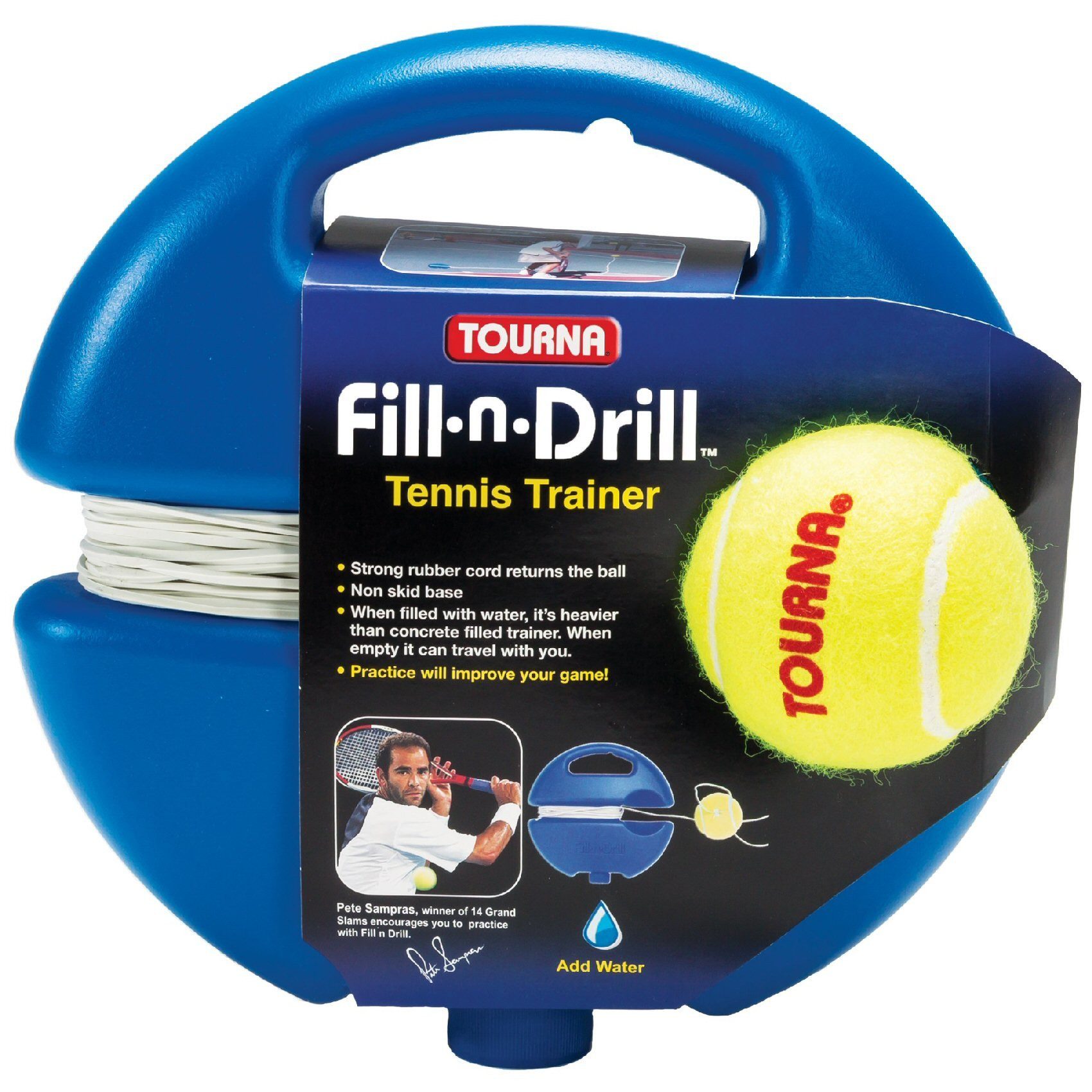 Tourna Grip Europe GbR Trainingshilfe Tennistrainer Fill and Drill Schlag-Übungsgerät