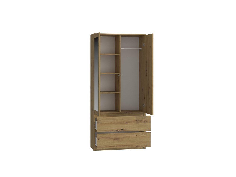 ibonto Kleiderschrank Wäscheschrank Bekleidungsschrank mit 2 günstig online kaufen
