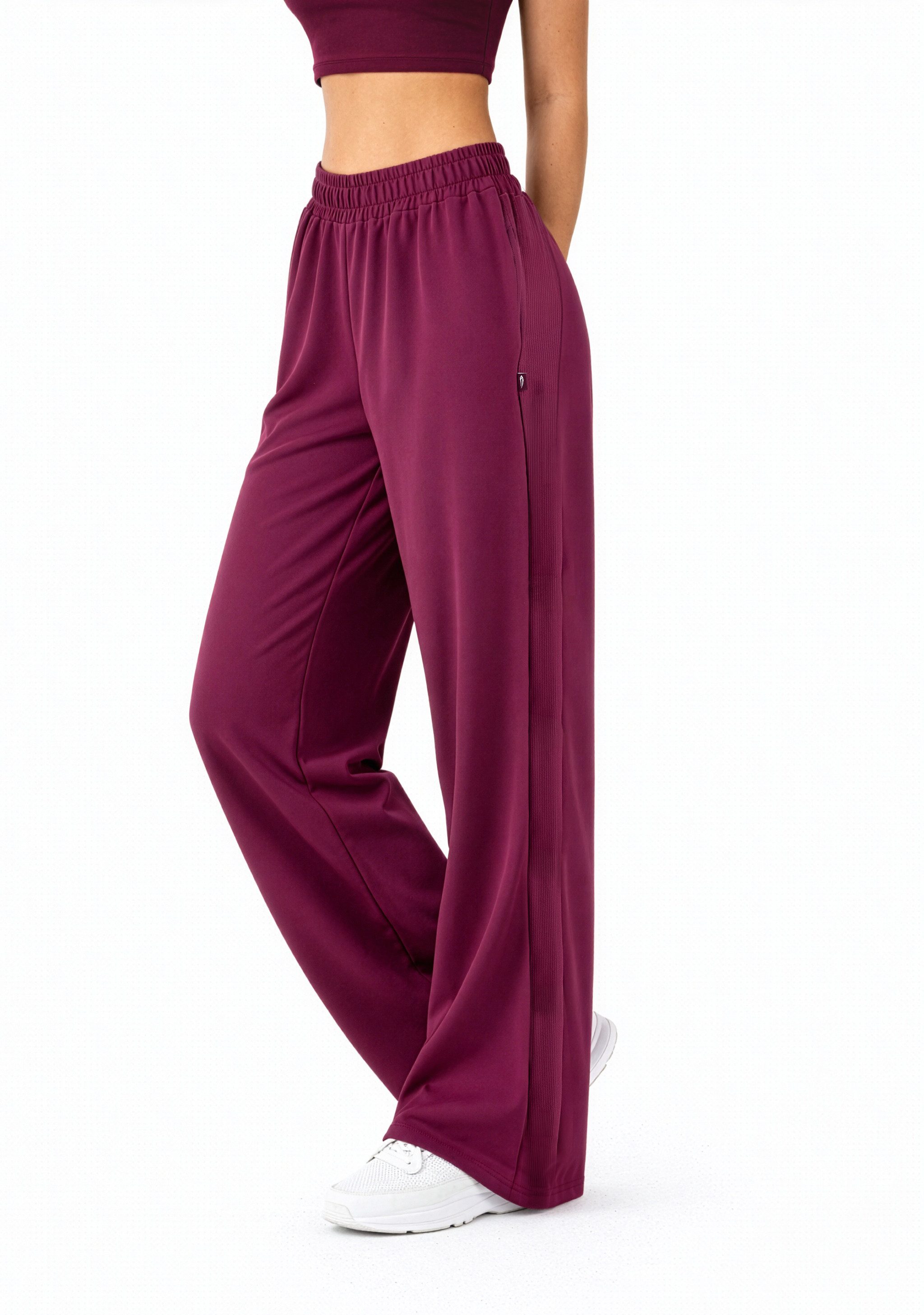 Smilodox Jogginghose Jora, Loose Fit Damen, Trainingshose mit High-Waist & Wide-Leg weiches Material, weites Bein, Baggy Fit, Gym & Homewear
