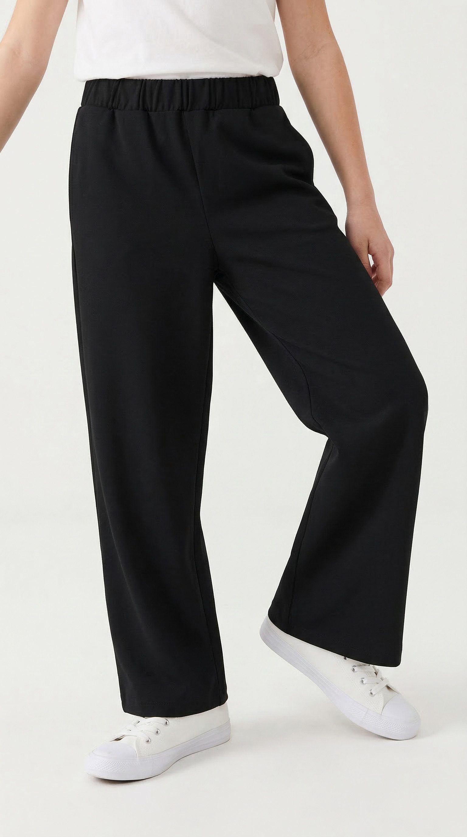 Name It Schlupfhose NKFNALINNA WIDE PANT NOOS Materialmix, weiter Beinschnitt