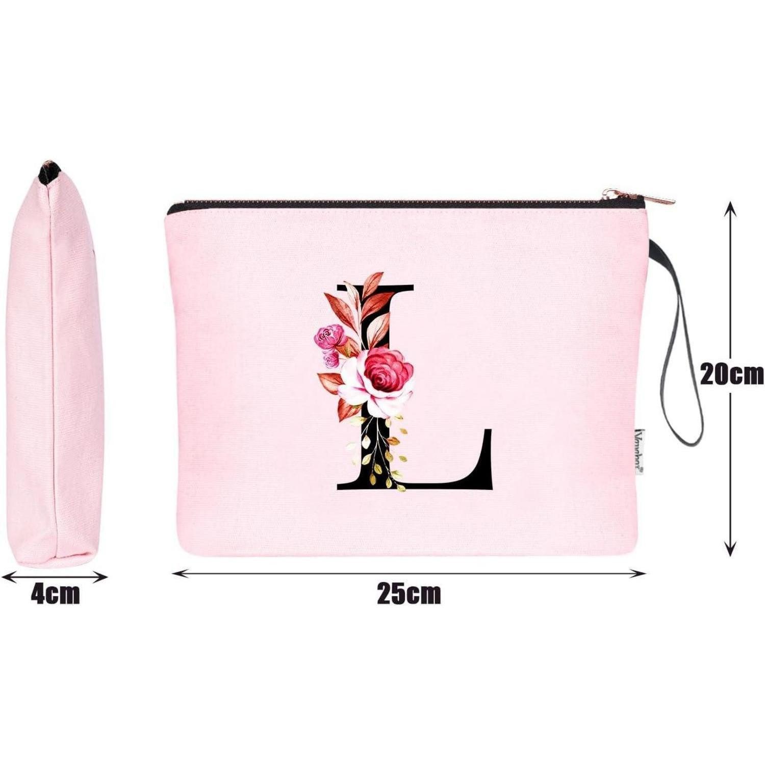 LuxusKollektion Kosmetiktasche Kosmetiktasche personalisiert Geburtstagsgeschenke Frauen Pink L