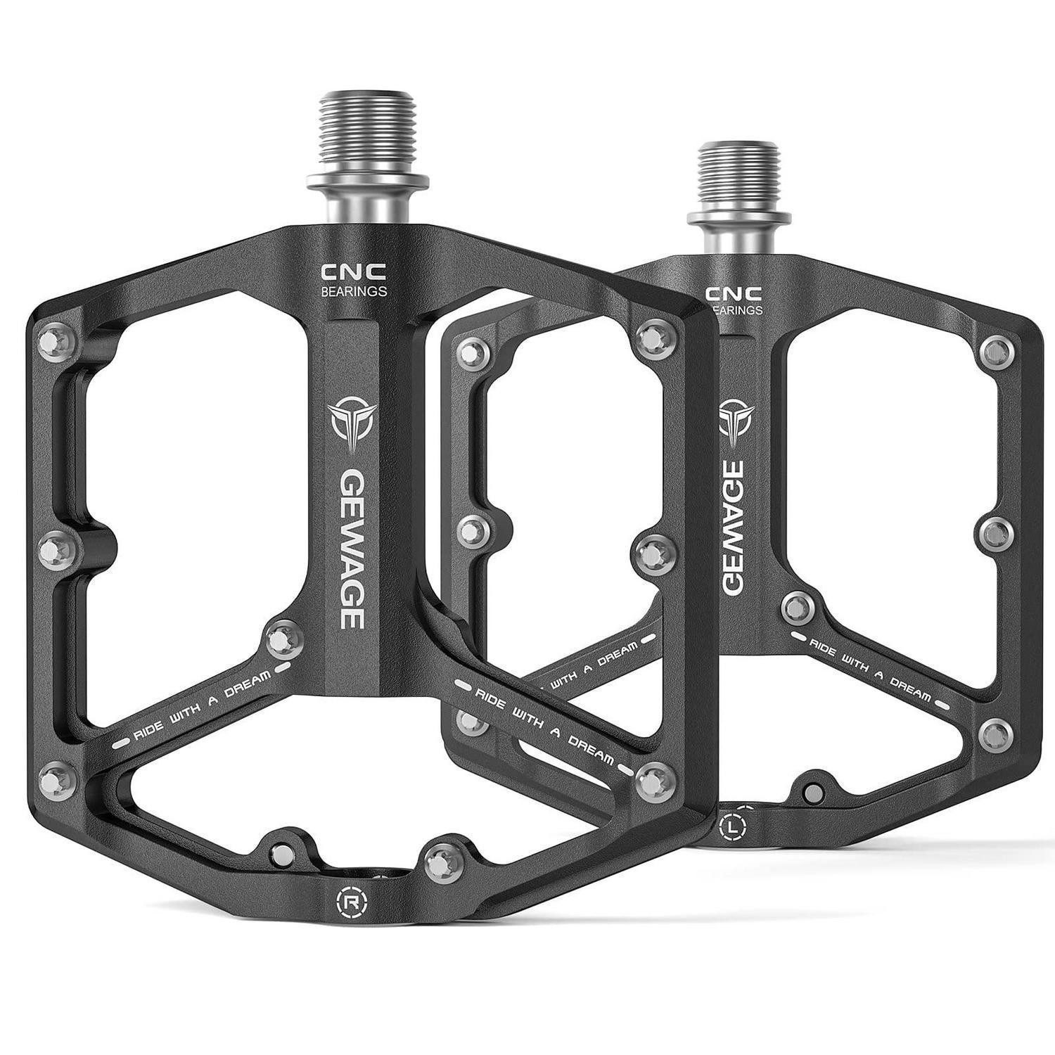 LuxusKollektion Plattformpedale Rennrad/MTB Pedale Aluminium CNC 3 Lager schwarz