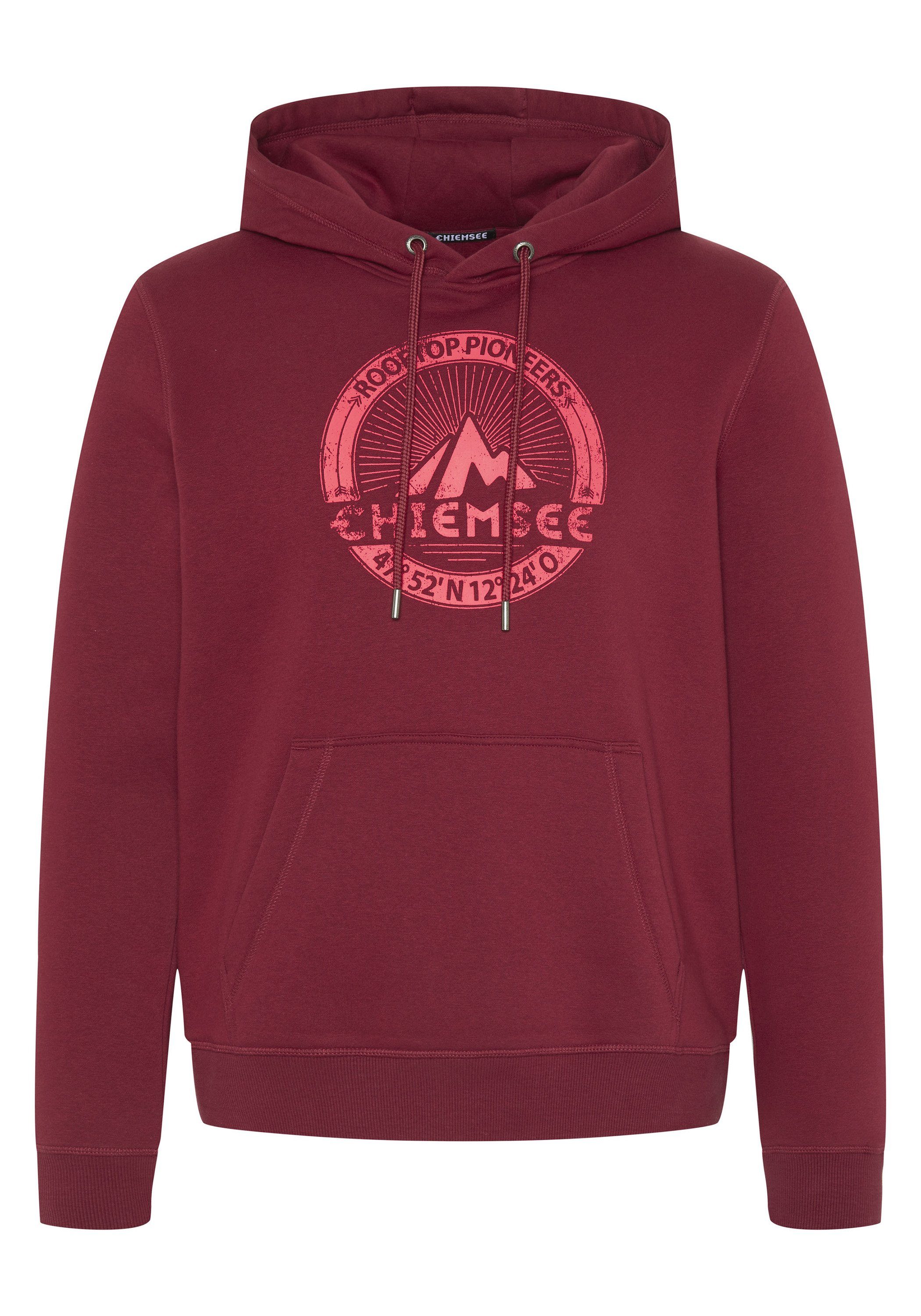 Kapuzensweatshirt Hoodie mit Label-Mountain-Motiv 1